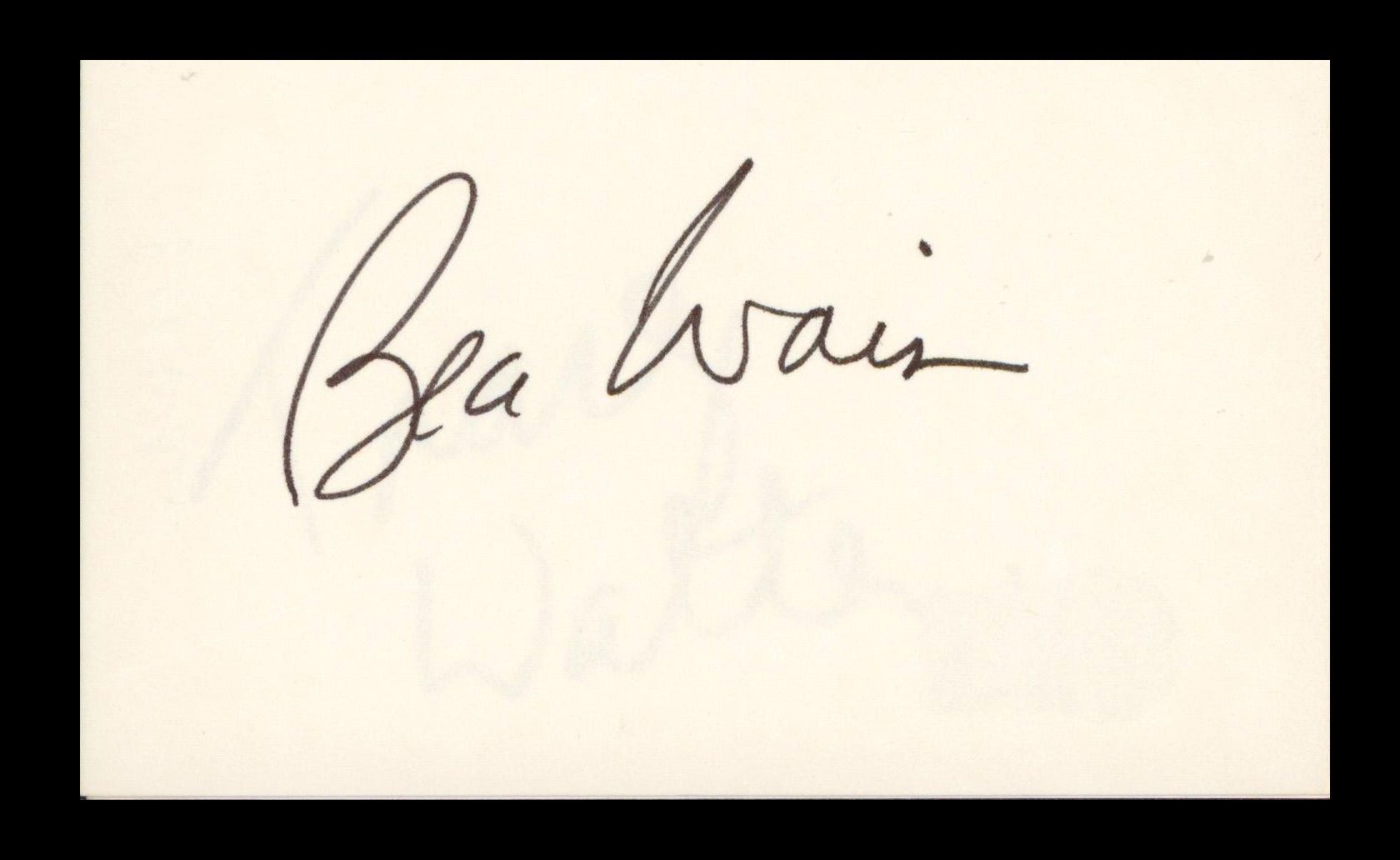 Bea Wain Larry Clinton and His Orchestra Signed 3x5 Index Card BAS #BP00914