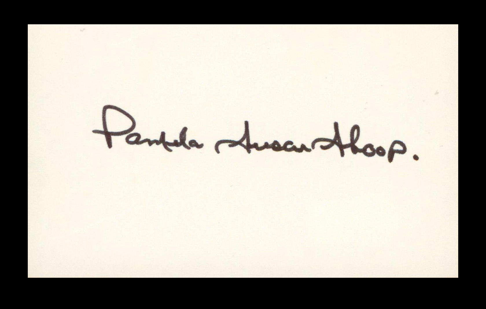 Pamela Susan Shoop Halloween II Authentic Signed 3x5 Index Card BAS #BP00919