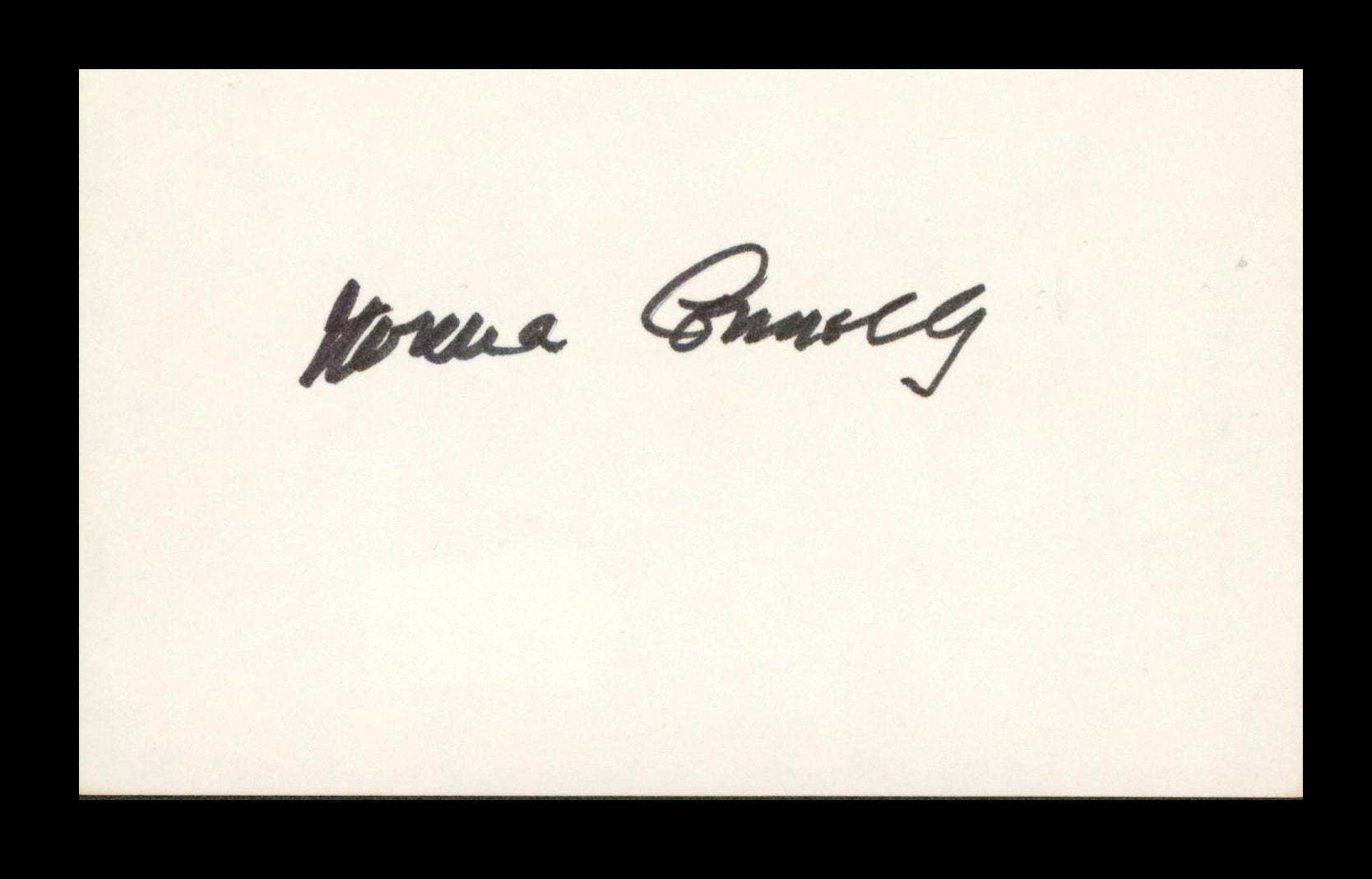 Norma Connolly The Young Marrieds Authentic Signed 3x5 Index Card BAS #BP00922