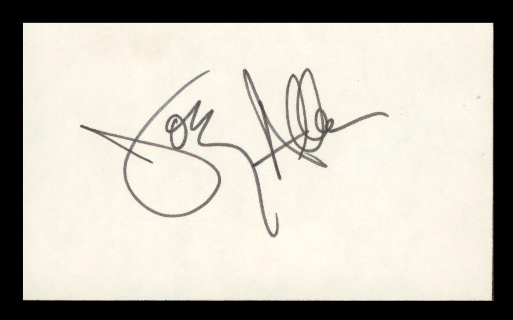 Joey Allen Warrant Authentic Signed 3x5 Index Card Autographed BAS #BP00926