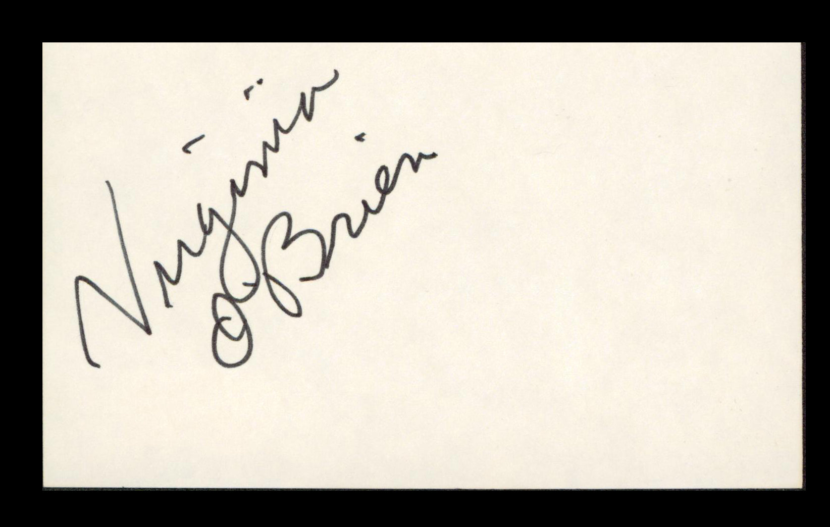 Virginia O'Brien The Harvey Girls Authentic Signed 3x5 Index Card BAS #BP00933