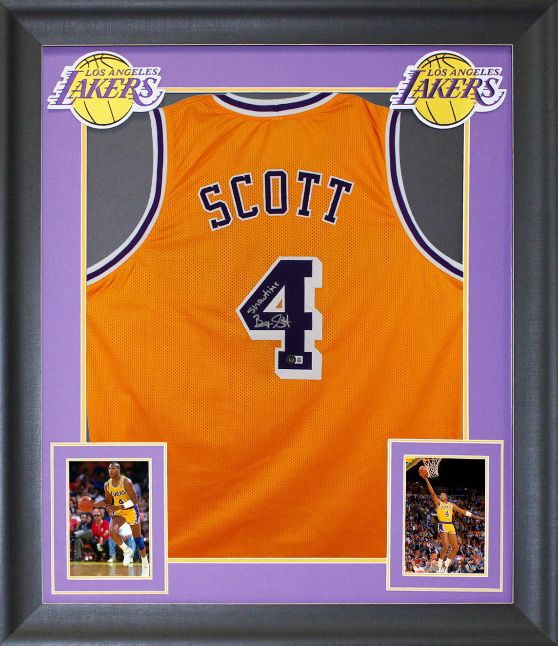 Byron Scott Autographed Custom Los sale Angeles Lakers Jersey