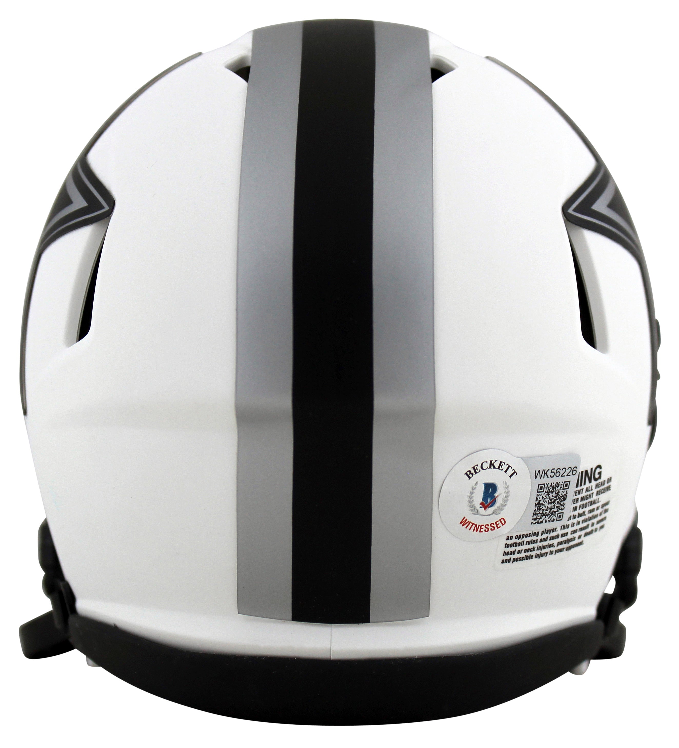 Cowboys Dak Prescott Authentic Signed Lunar Speed Mini Helmet BAS Wit #WK56226