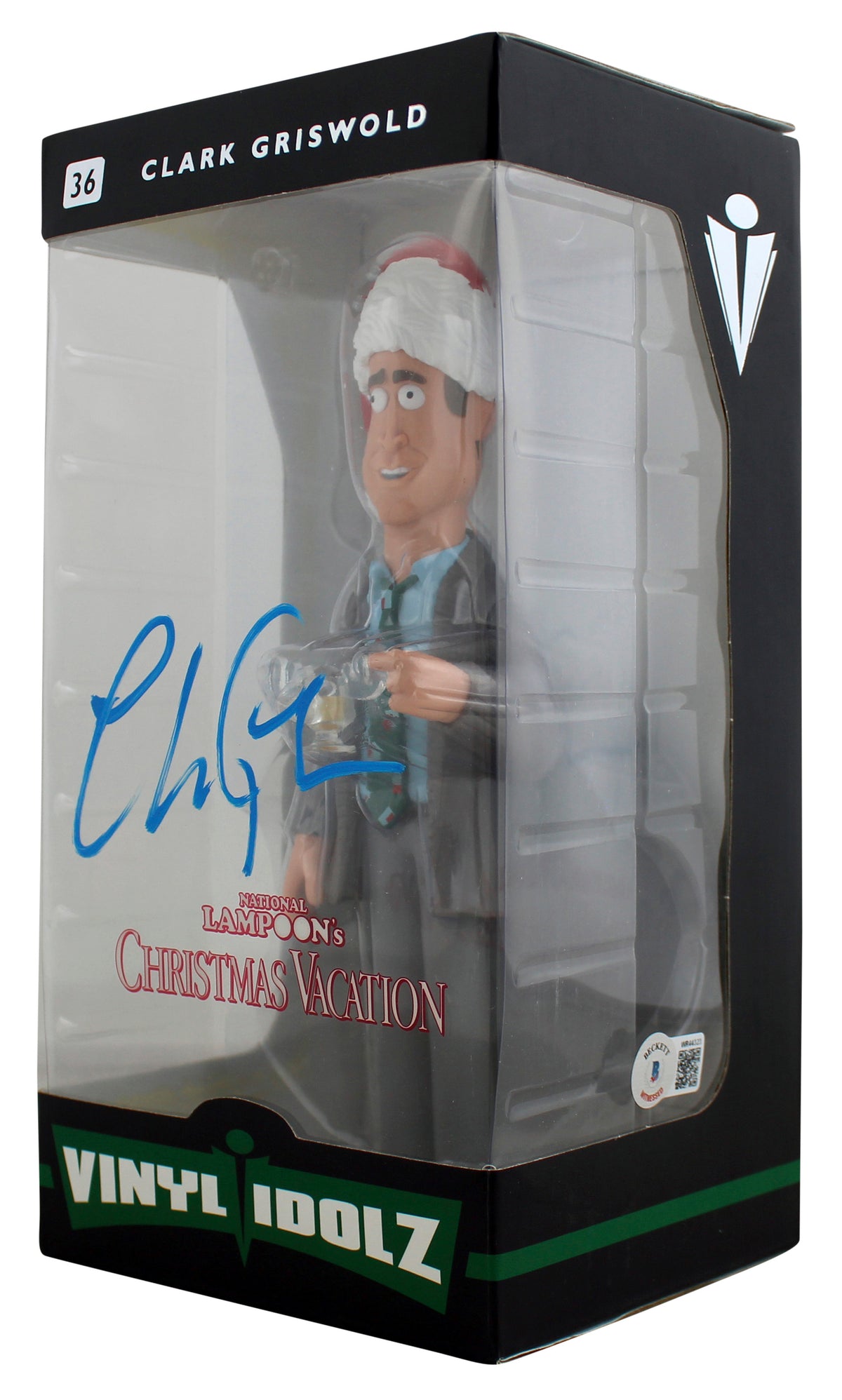 Chevy Chase Christmas Vacation Signed Vinyl Idolz #36 Clark Griswold Figure BAS