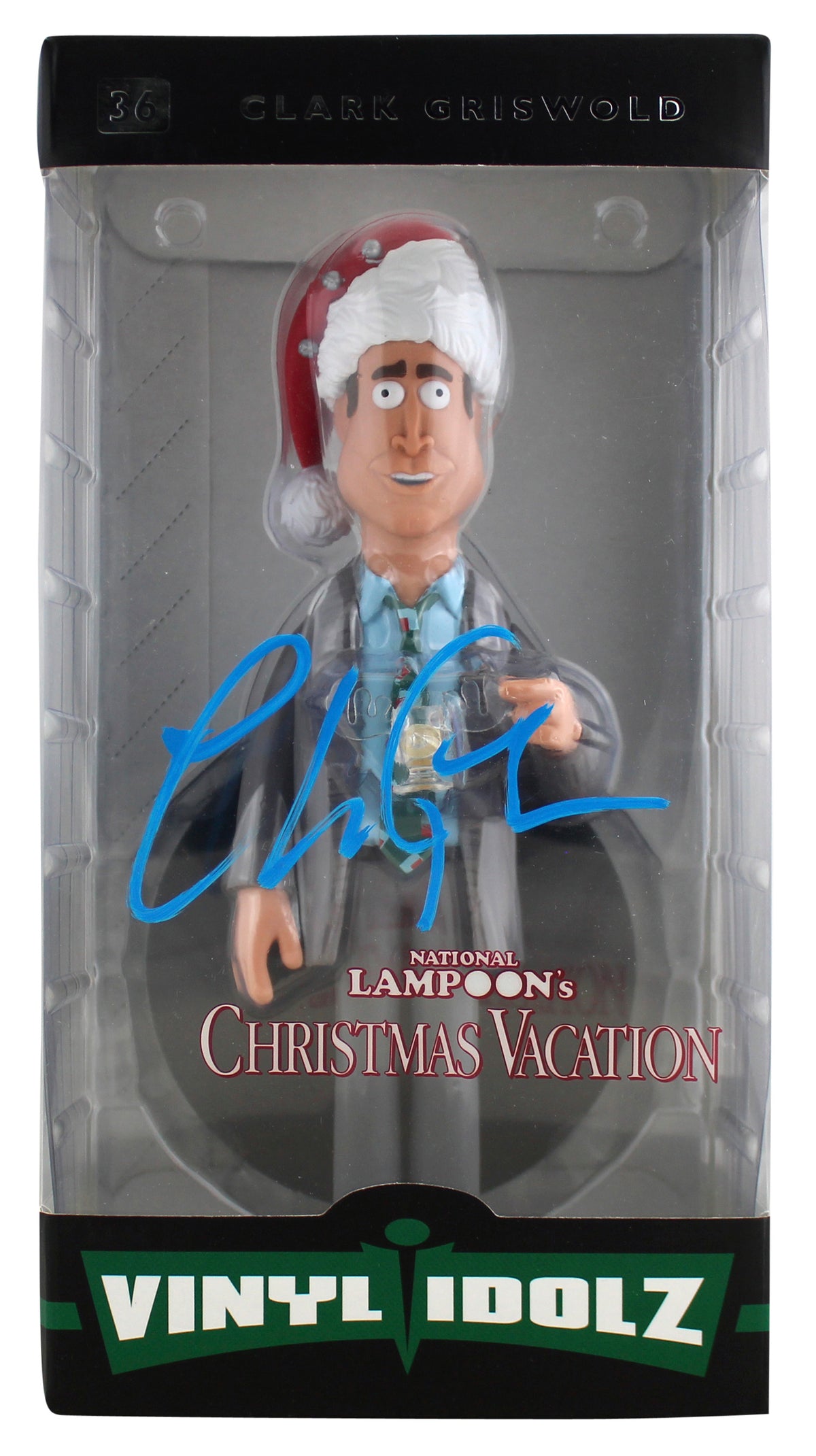 Chevy Chase Christmas Vacation Signed Vinyl Idolz #36 Clark Griswold Figure BAS