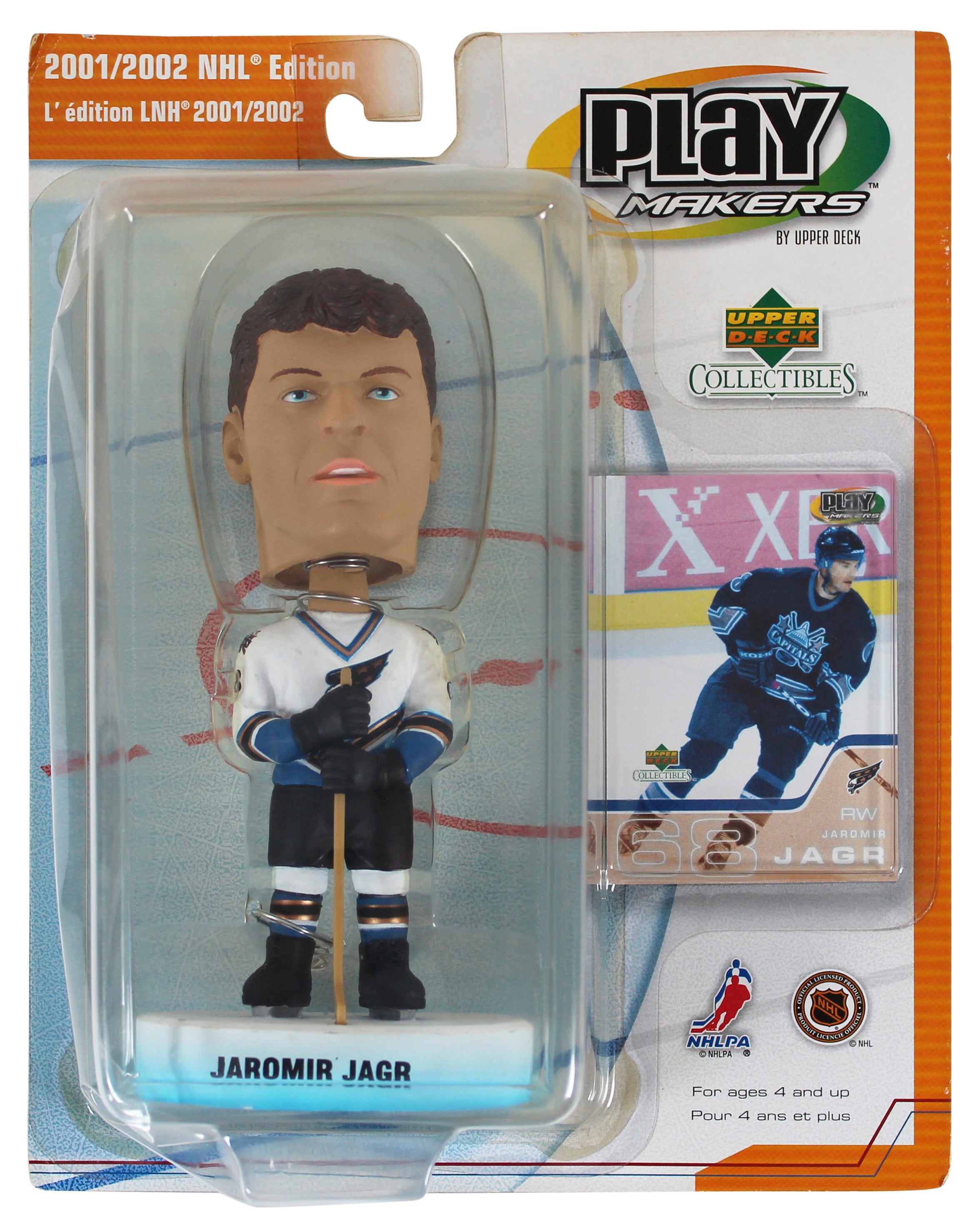 Capitals Jaromir Jagr 2001 NHL Edition PlayMakers Upper Deck Bobblehead