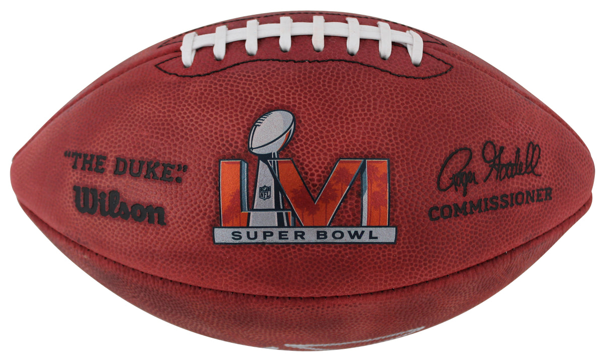 Rams Aaron Donald Signed Official Wilson SB LVI Logo Nfl Football BAS Witnessed