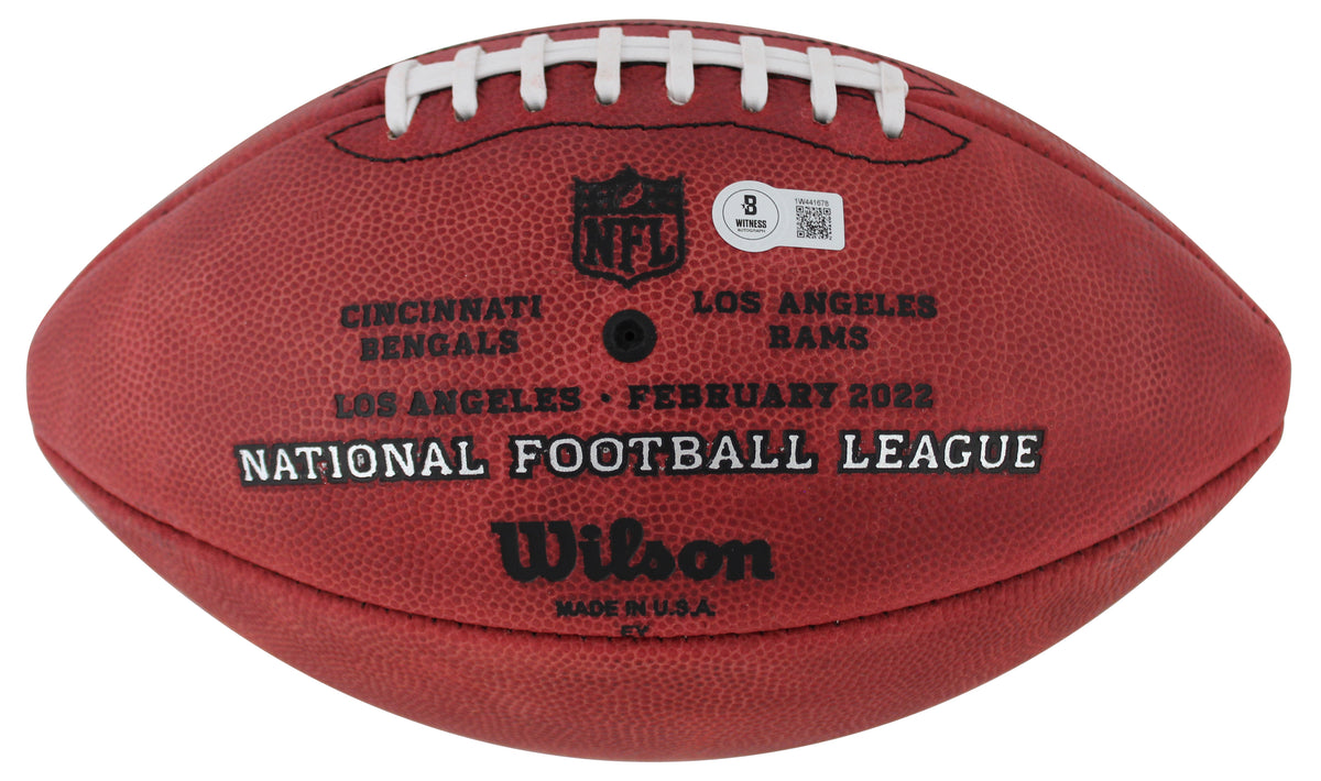 Rams Aaron Donald Signed Official Wilson SB LVI Logo Nfl Football BAS Witnessed