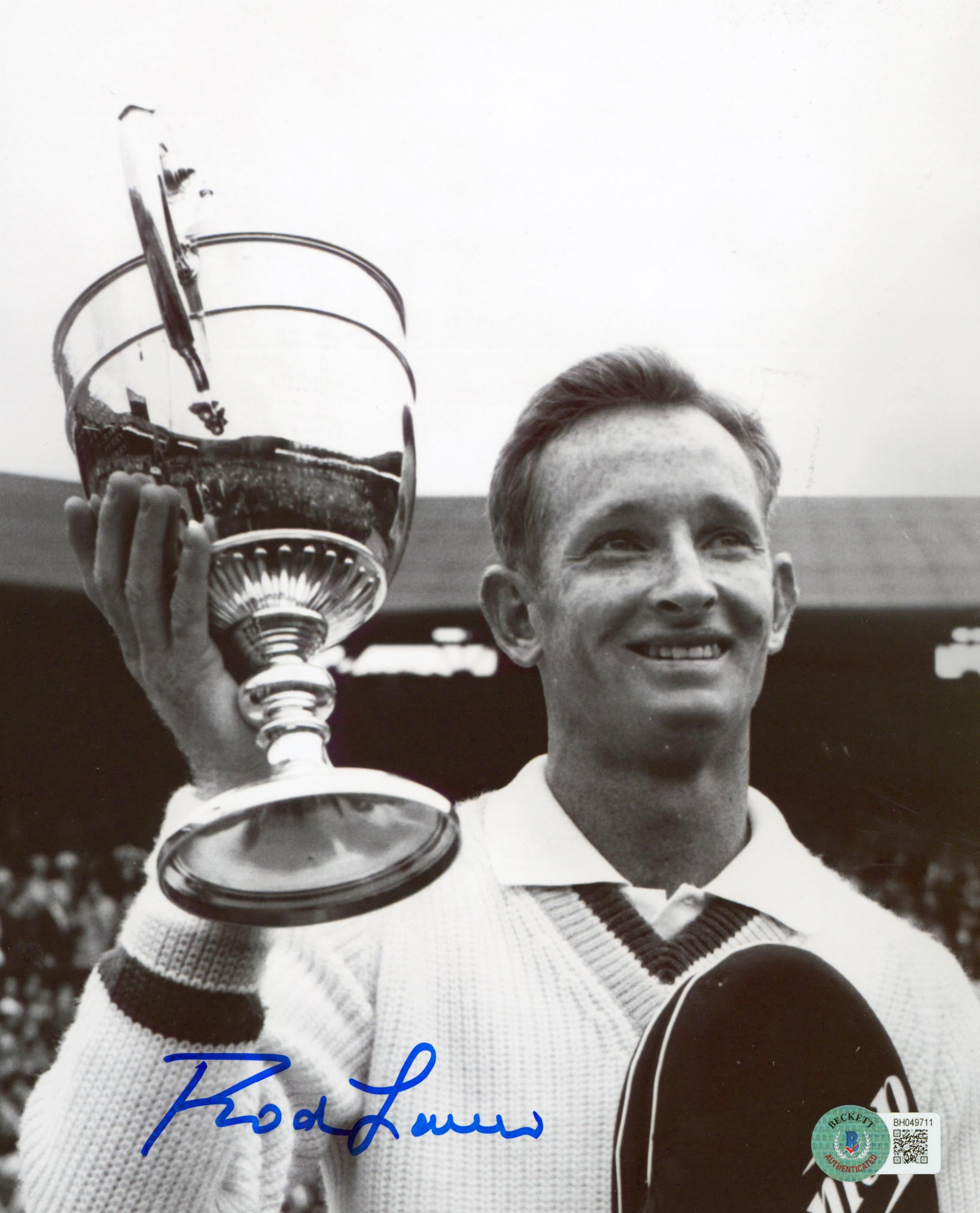 Rod Laver Authentic Signed 8x10 Black & White Photo Autographed BAS #BH049711