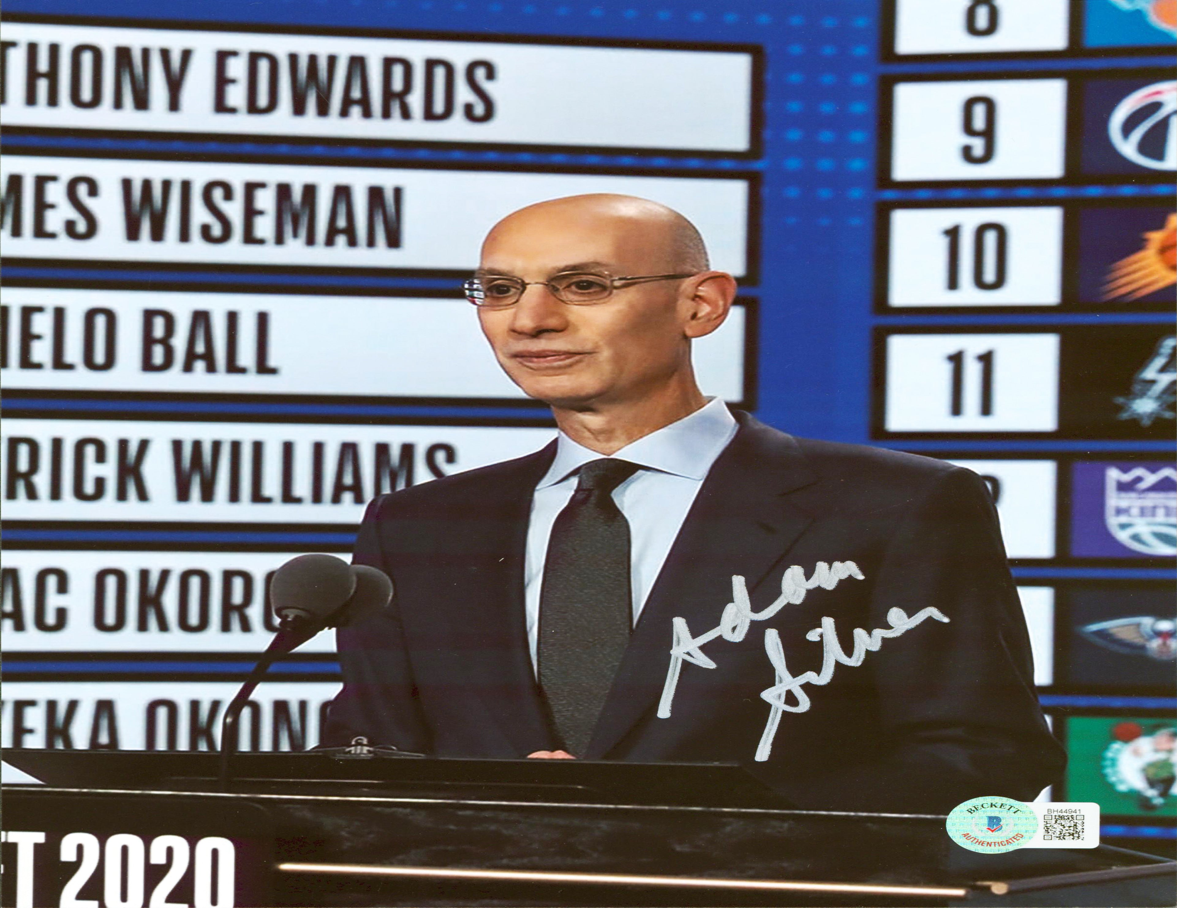 Adam Silver Authentic Signed 8x10 Photo Autographed BAS #BH44941