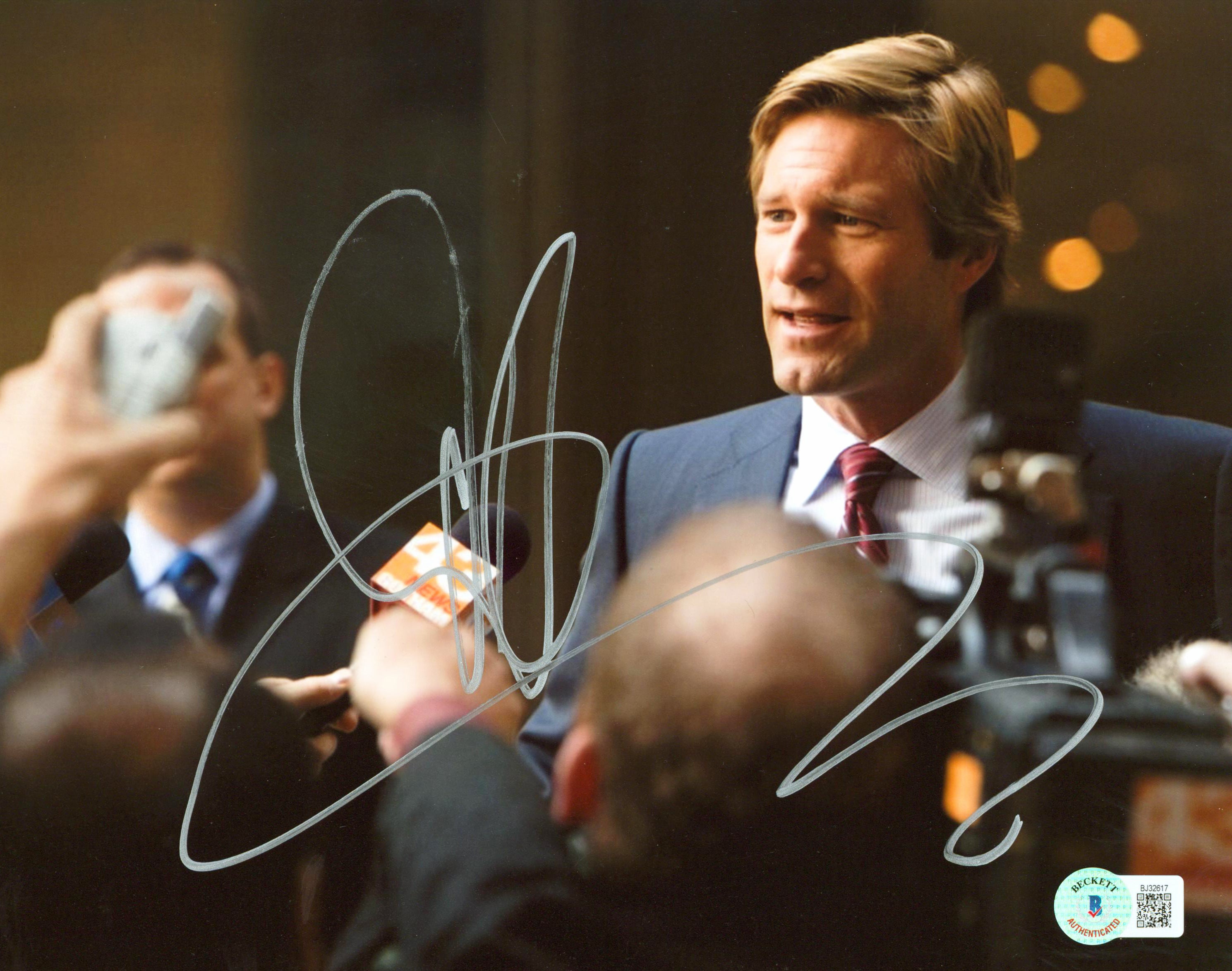 Aaron Eckhart Batman The Dark Knight Authentic Signed 8x10 Photo BAS #BJ32617