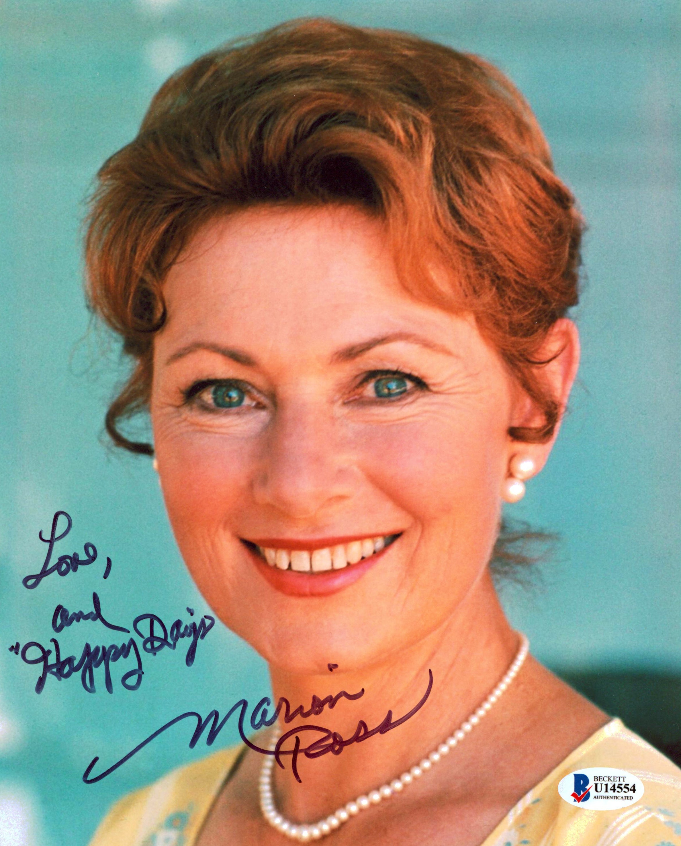 Marion Ross Happy Days "Love And Happy Days" Signed 8x10 Photo BAS #U14554