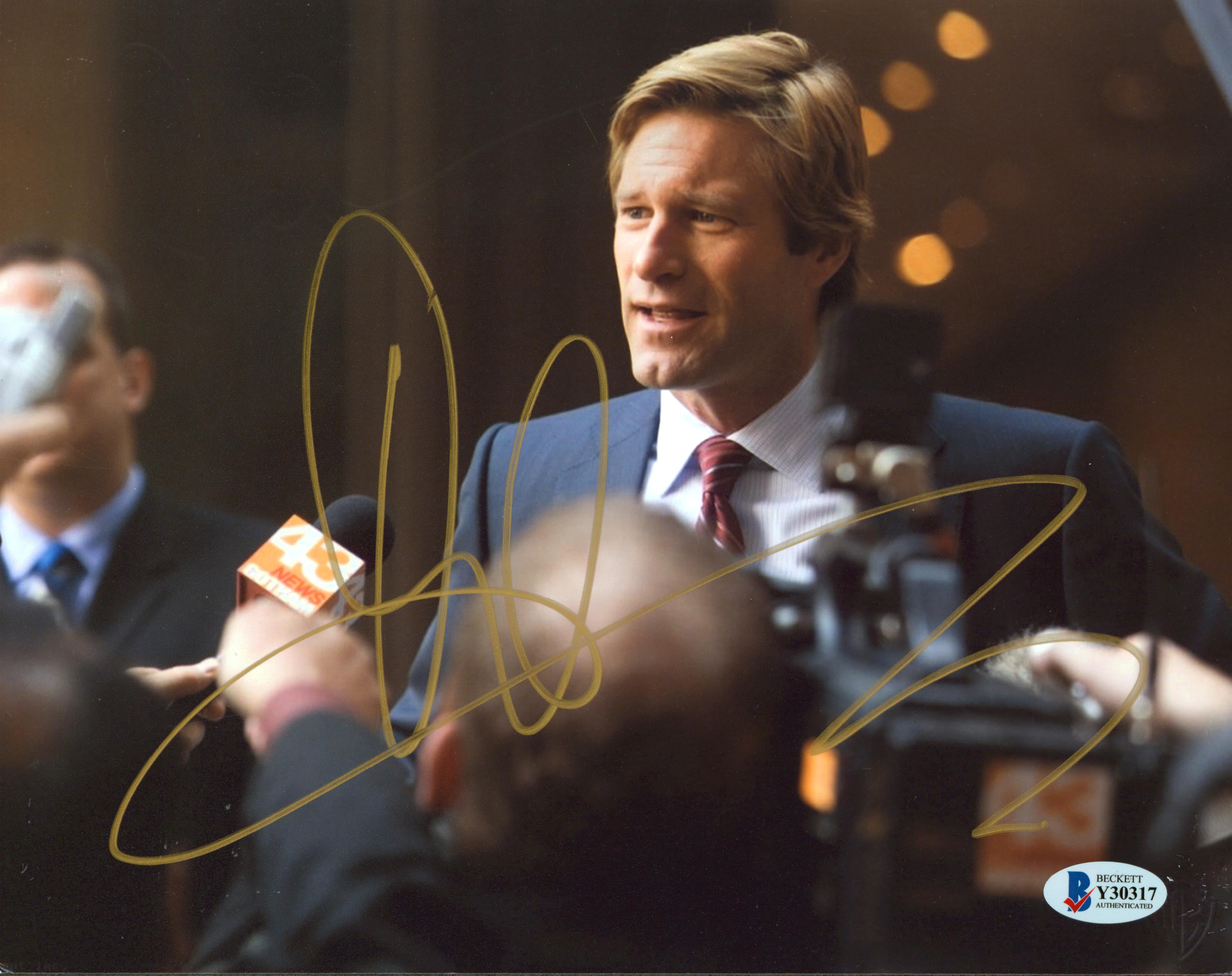 Aaron Eckhart Batman The Dark Knight Rises Signed 8x10 Photo BAS #Y30317