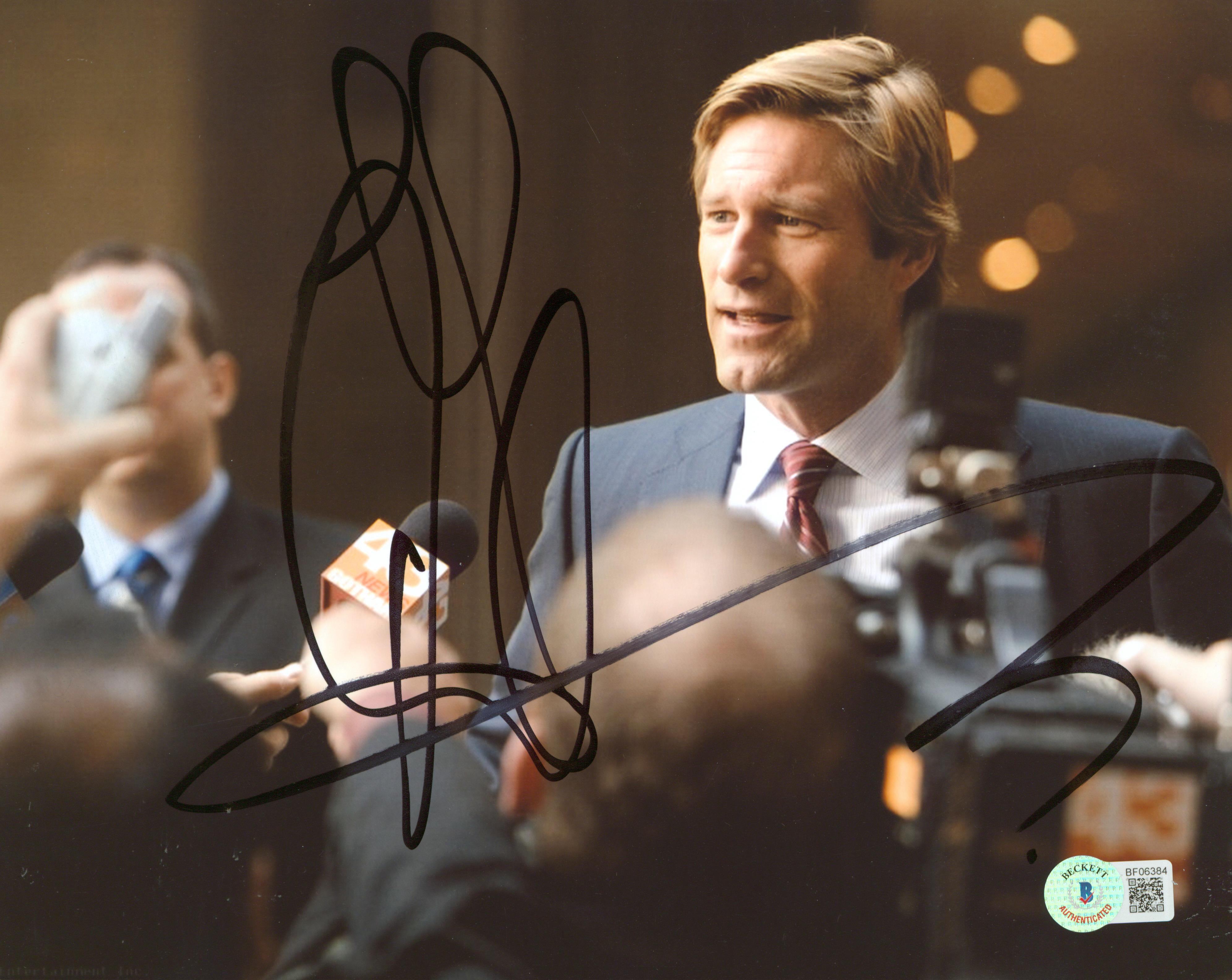 Aaron Eckhart Batman The Dark Knight Rises Signed 8x10 Photo BAS #BF06384