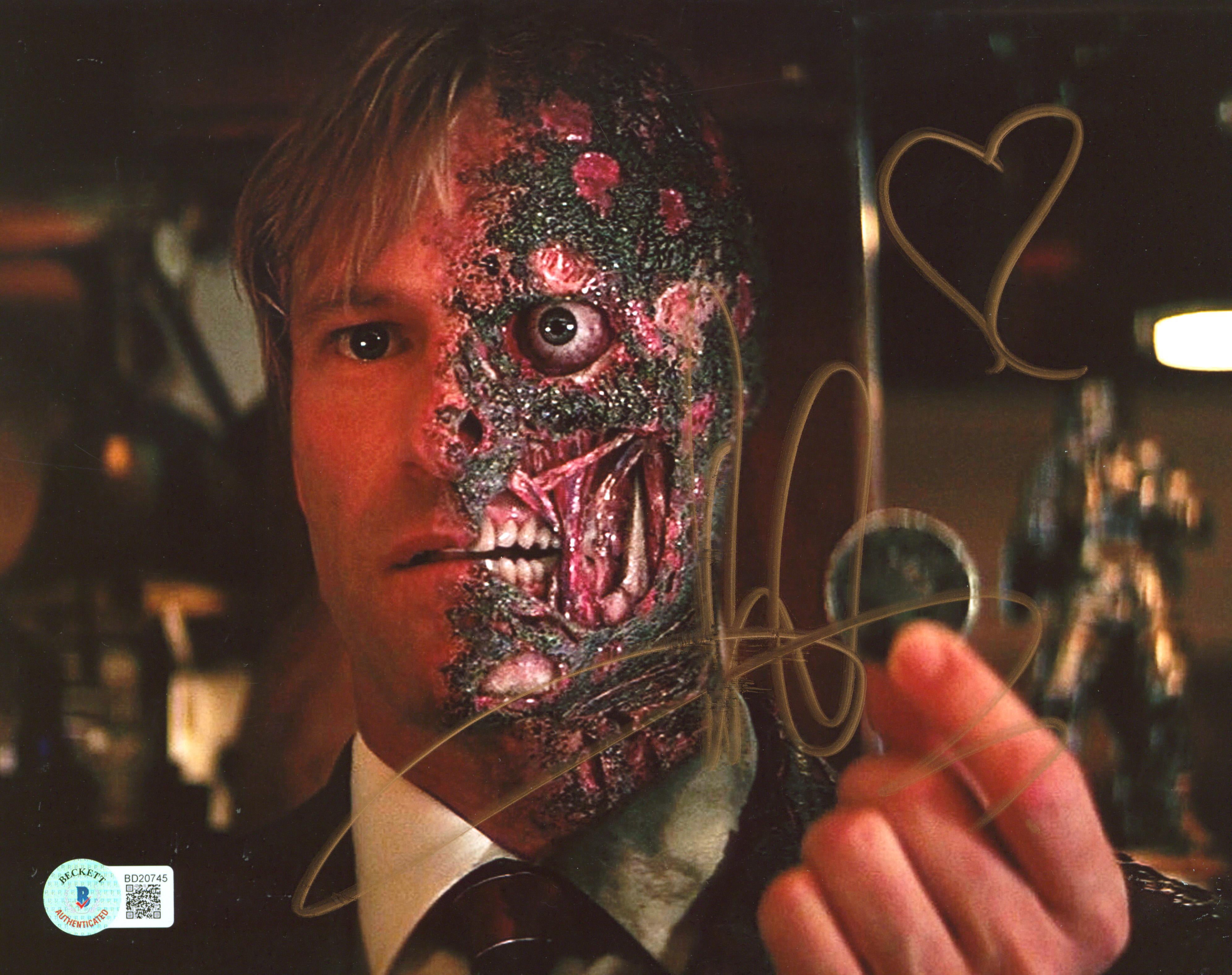 Aaron Eckhart Batman The Dark Knight Rises Signed 8x10 Photo BAS #BD20745