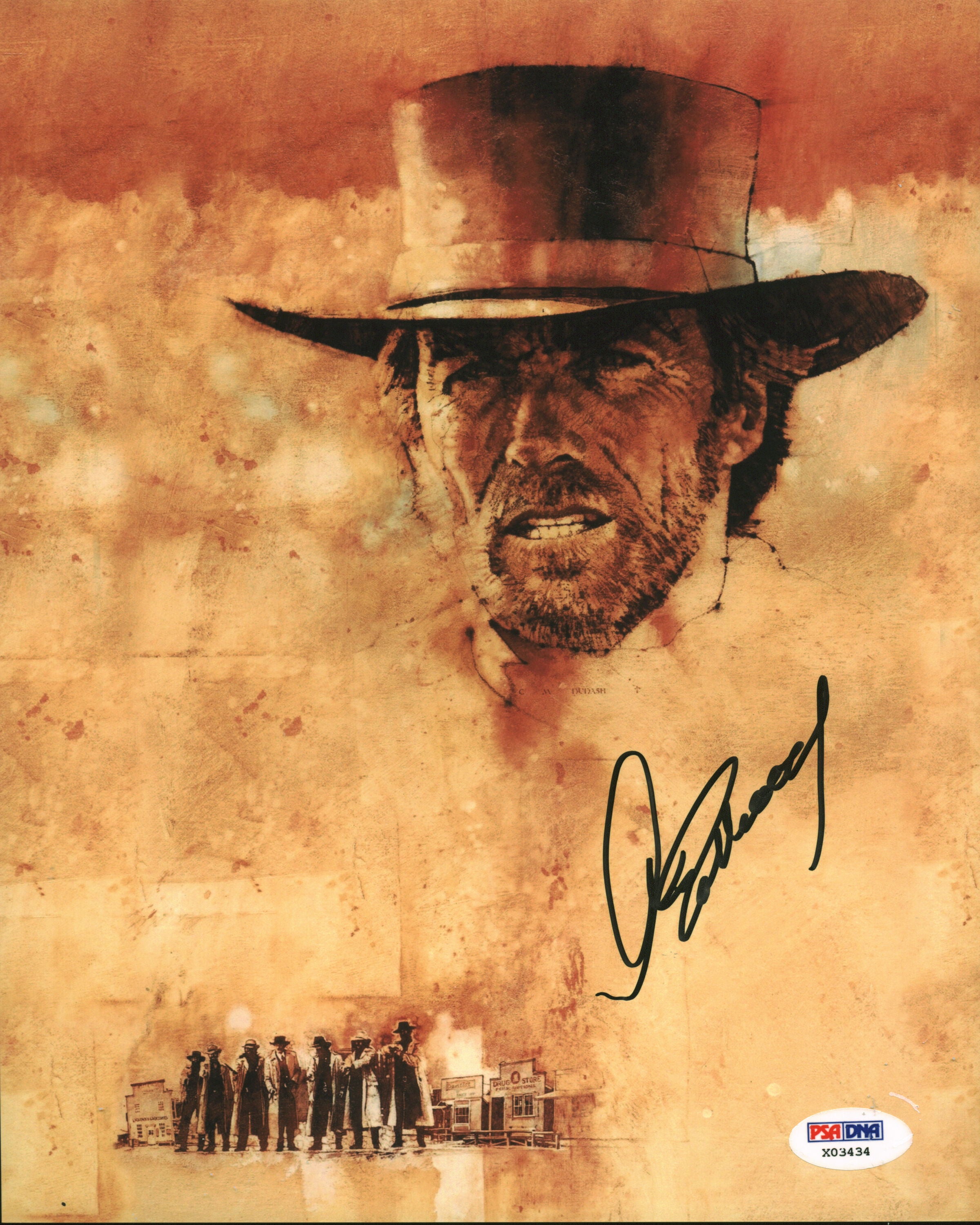 Clint Eastwood The Good, the Bad and the Ugly Signed 8x10 Photo PSA/DNA #X03434