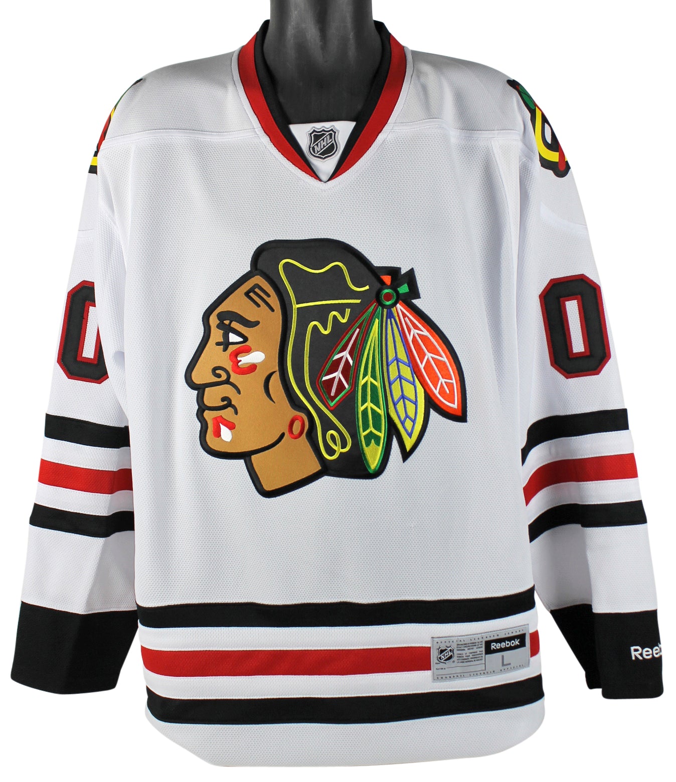 Chevy Chase Christmas Vacation Signed White Reebok Blackhawks Jersey PSA/DNA Itp