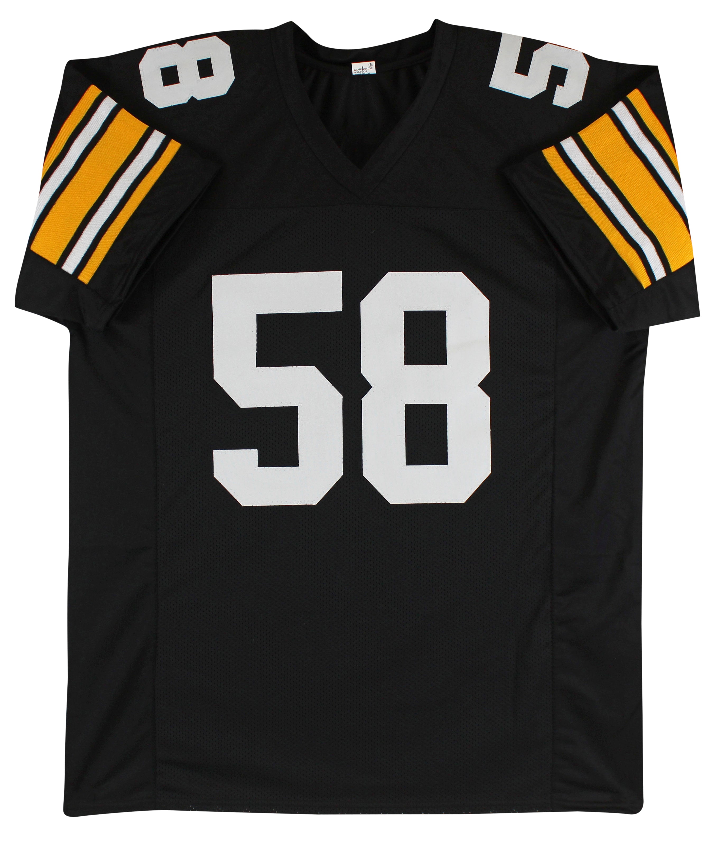 ** HOLIDAY DOORBUSTER ** Jack Lambert "HOF 90" Authentic Signed Black Pro Style Jersey BAS Witnessed