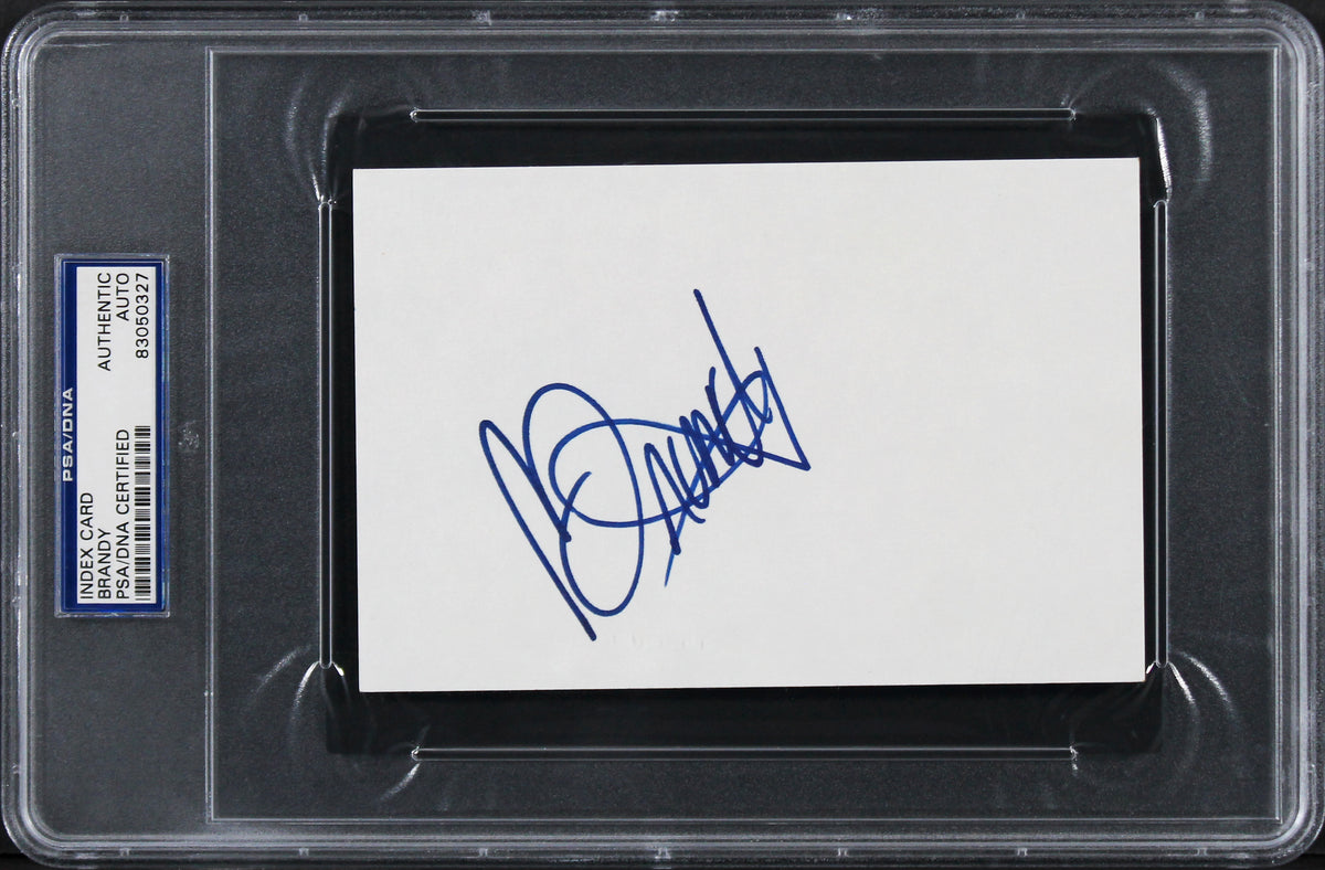 Brandy Authentic Signed 4X6 Index Card Autographed PSA/DNA Slabbed