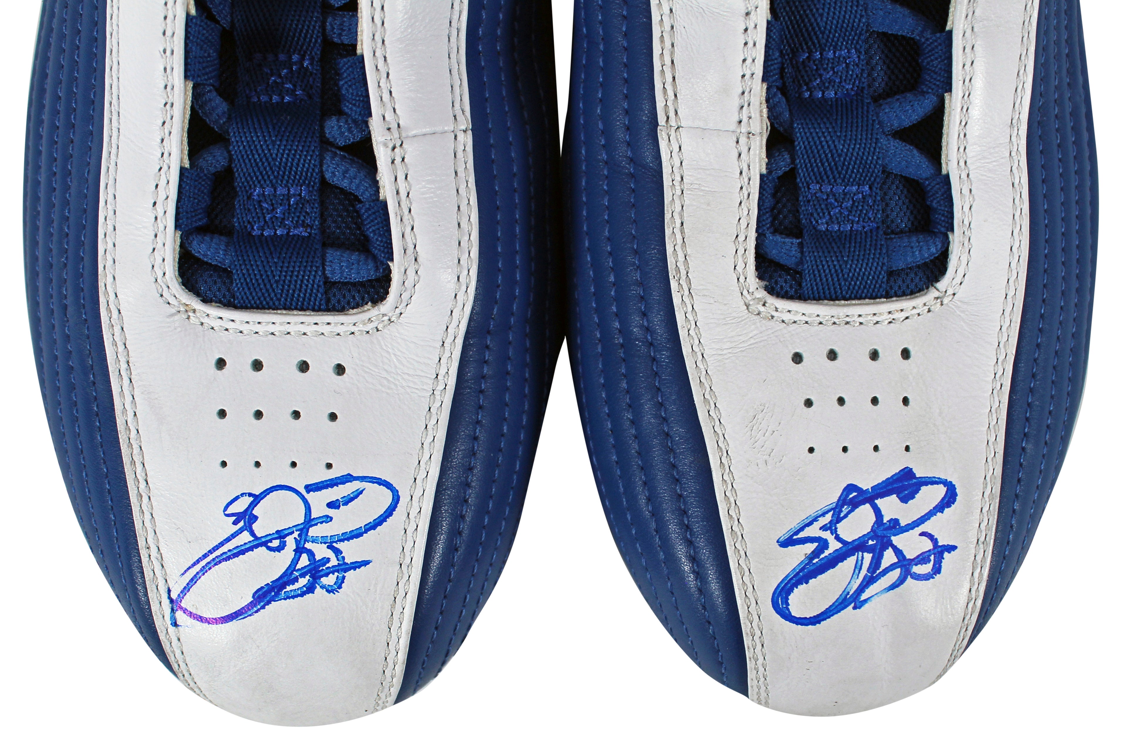 Cowboys Emmitt Smith Authentic Signed 12/21/02 Game Used Blue Reebok Cleats BAS