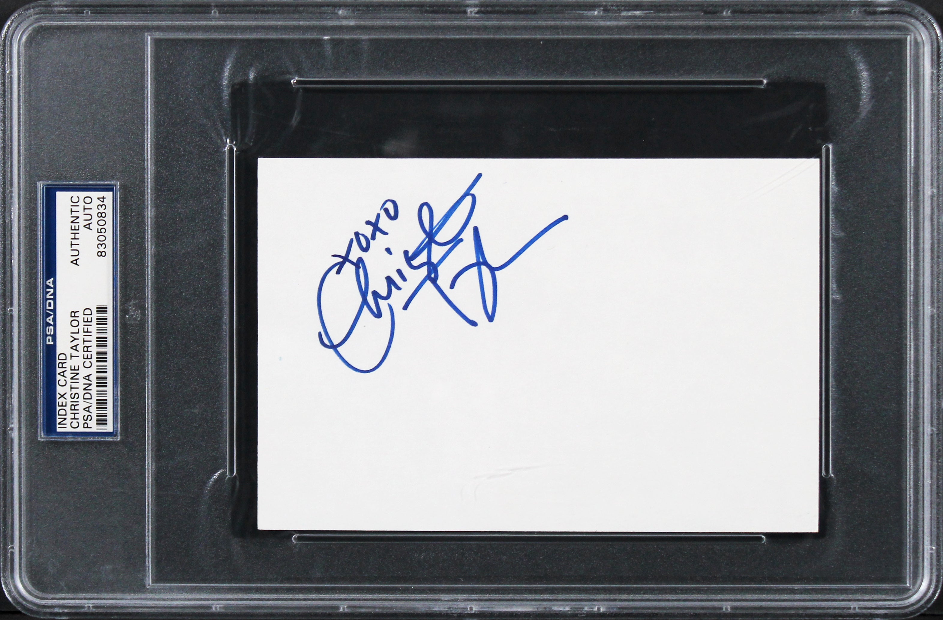 Christine Taylor Authentic Signed 4x6 Index Card Autographed PSA/DNA Slabbed 2