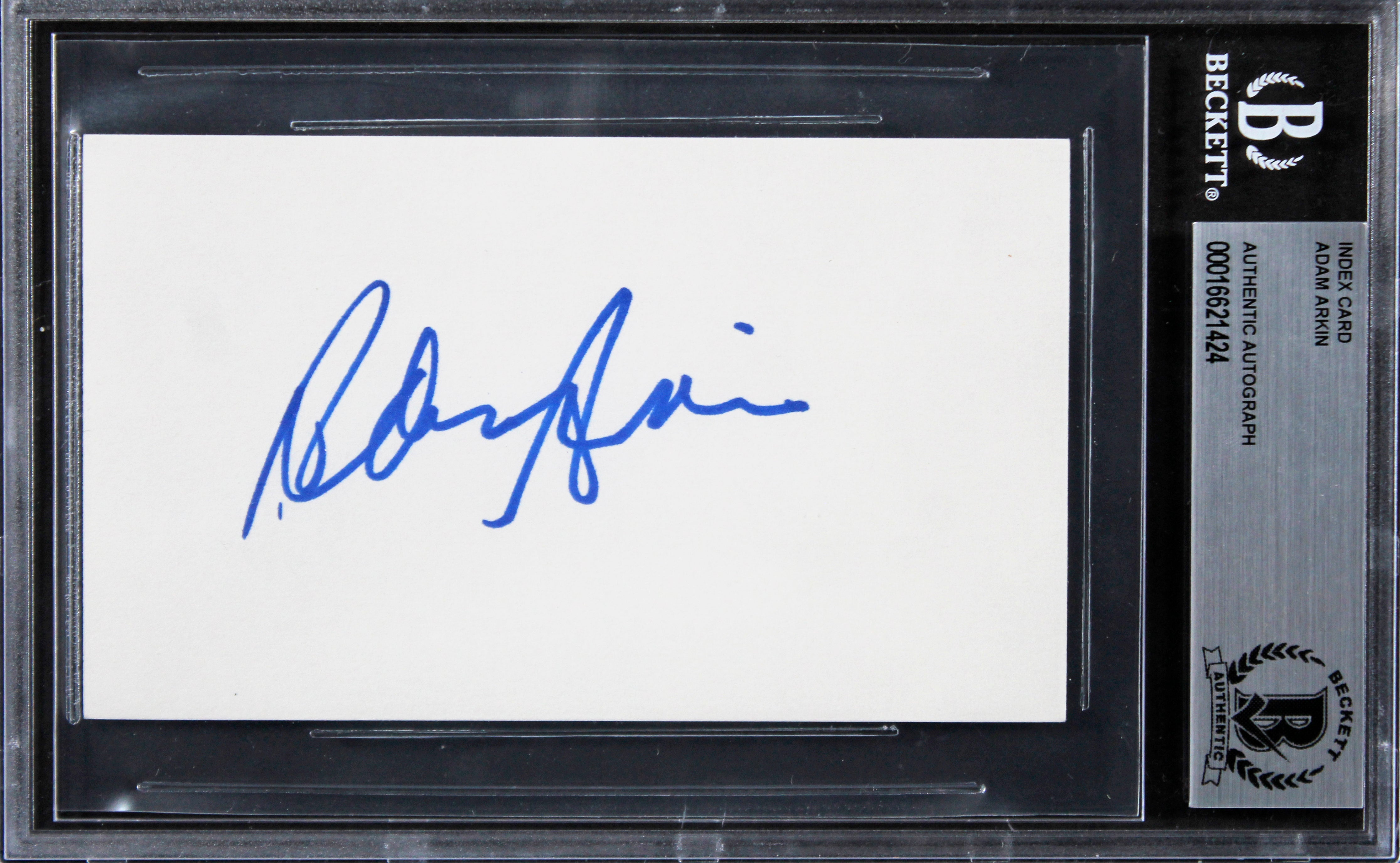 Adam Arkin Chicago Hope Authentic Signed 3x5 Index Card Autographed BAS Slabbed