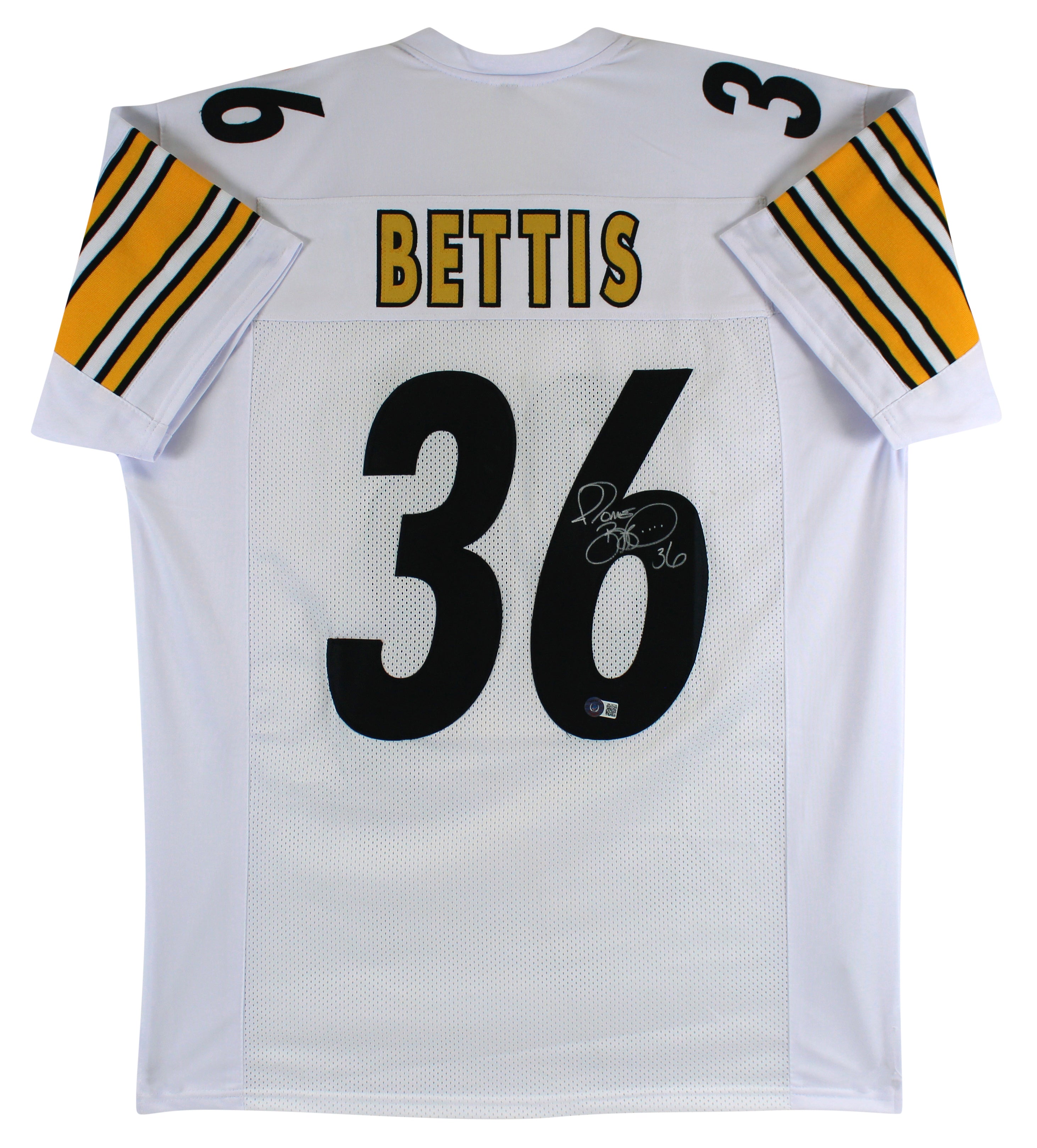 Jerome Bettis Authentic Signed White Pro Style Jersey Autographed BAS Witnessed HOLIDAY DOORBUSTER