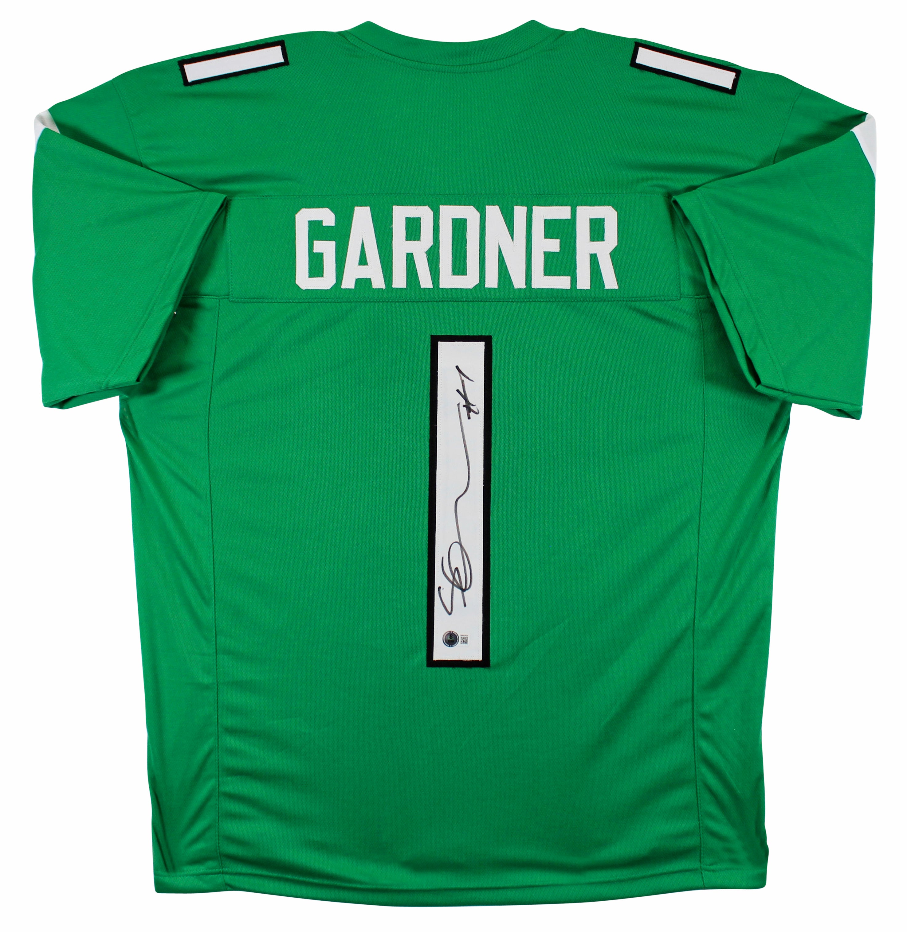 Ahmad "Sauce" Gardner Authentic Signed Green Pro Style Jersey BAS Witnessed 2