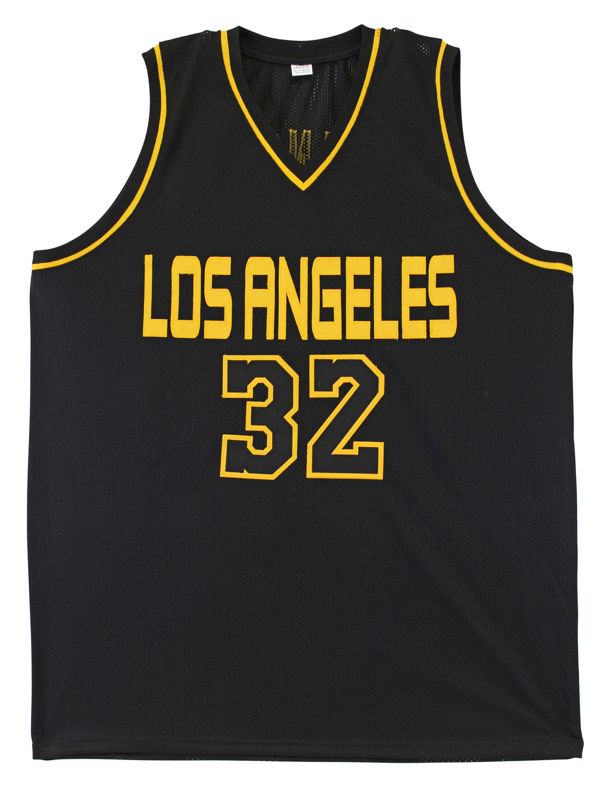 Magic Johnson Signed Black Pro Style Jersey Black Numbers Gold Trim BAS Witness