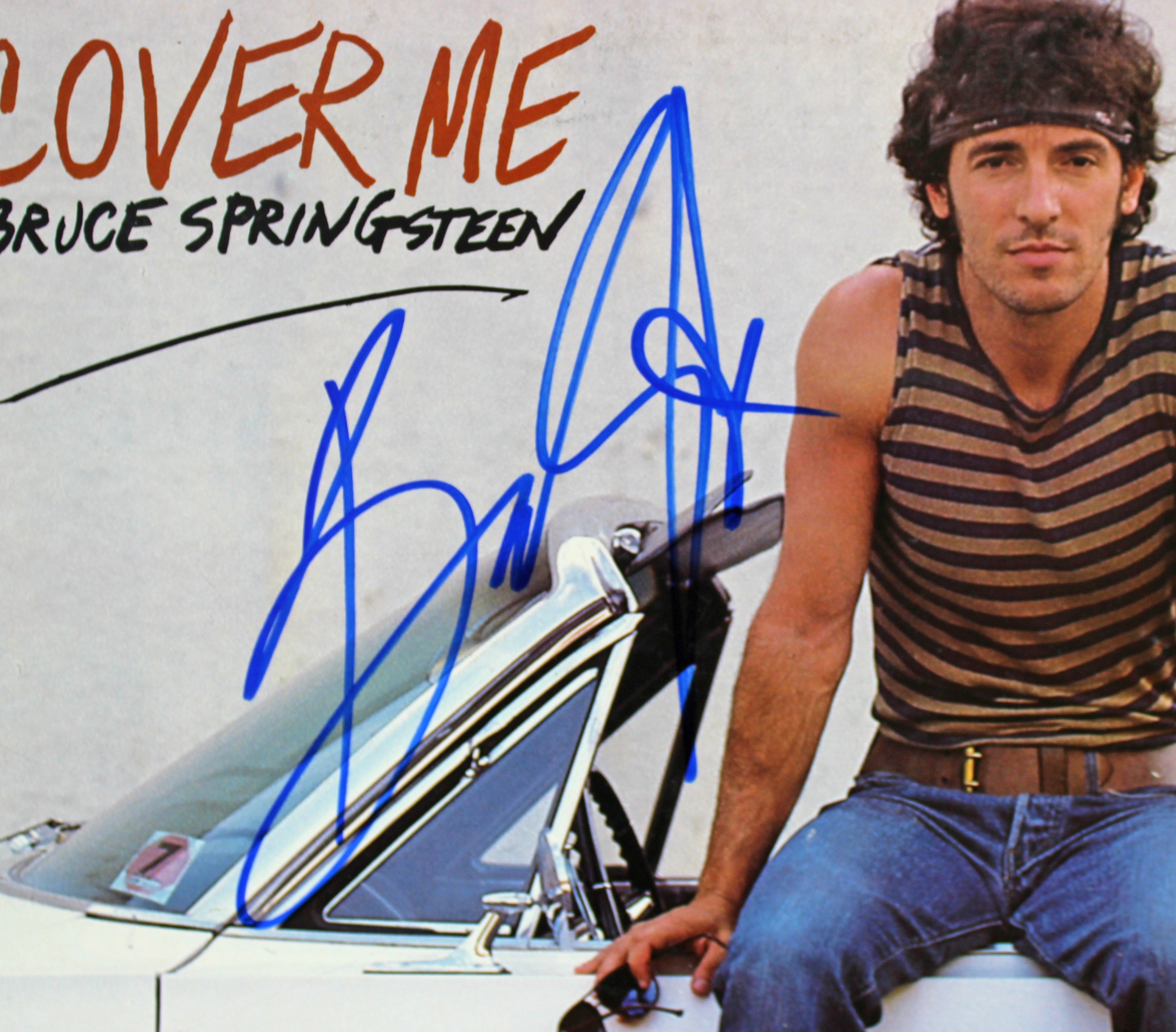 Bruce Springsteen Authentic Signed Cover Me Album Cover Autographed BAS #A39265