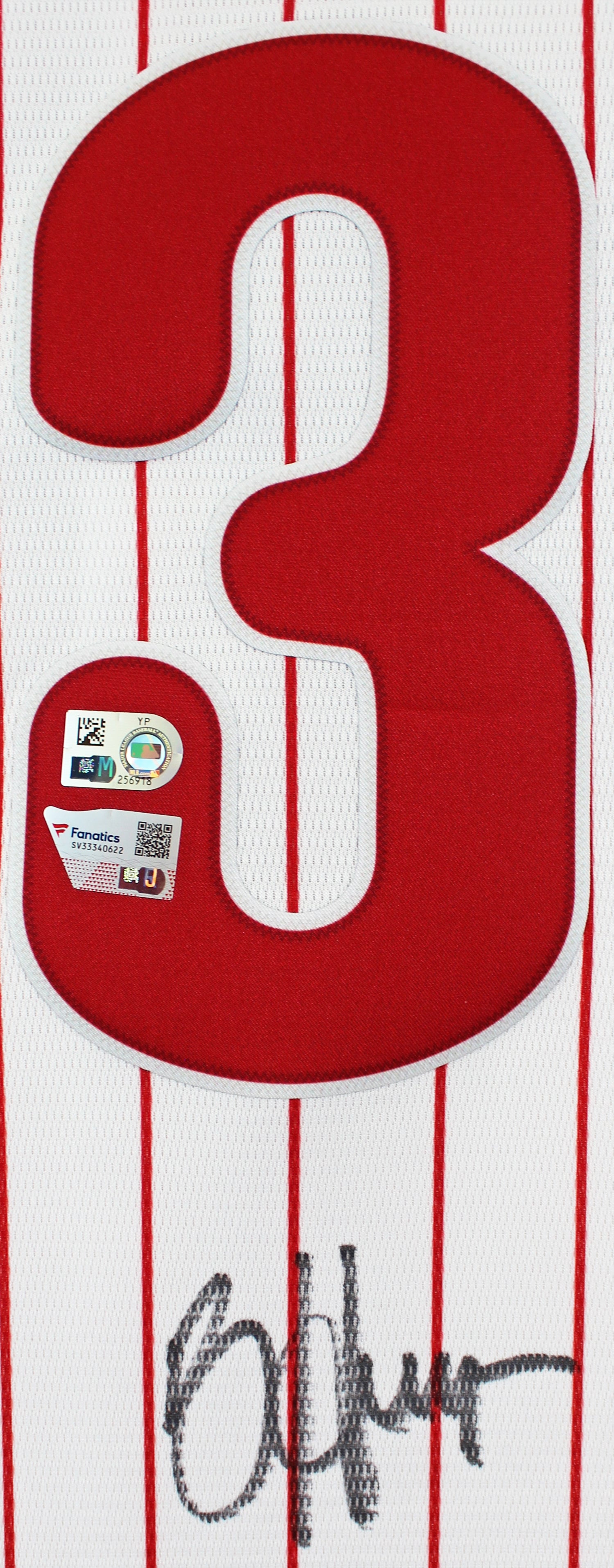 Phillies Bryce Harper Signed White Nike Pinstripe Jersey MLB & Fanatics