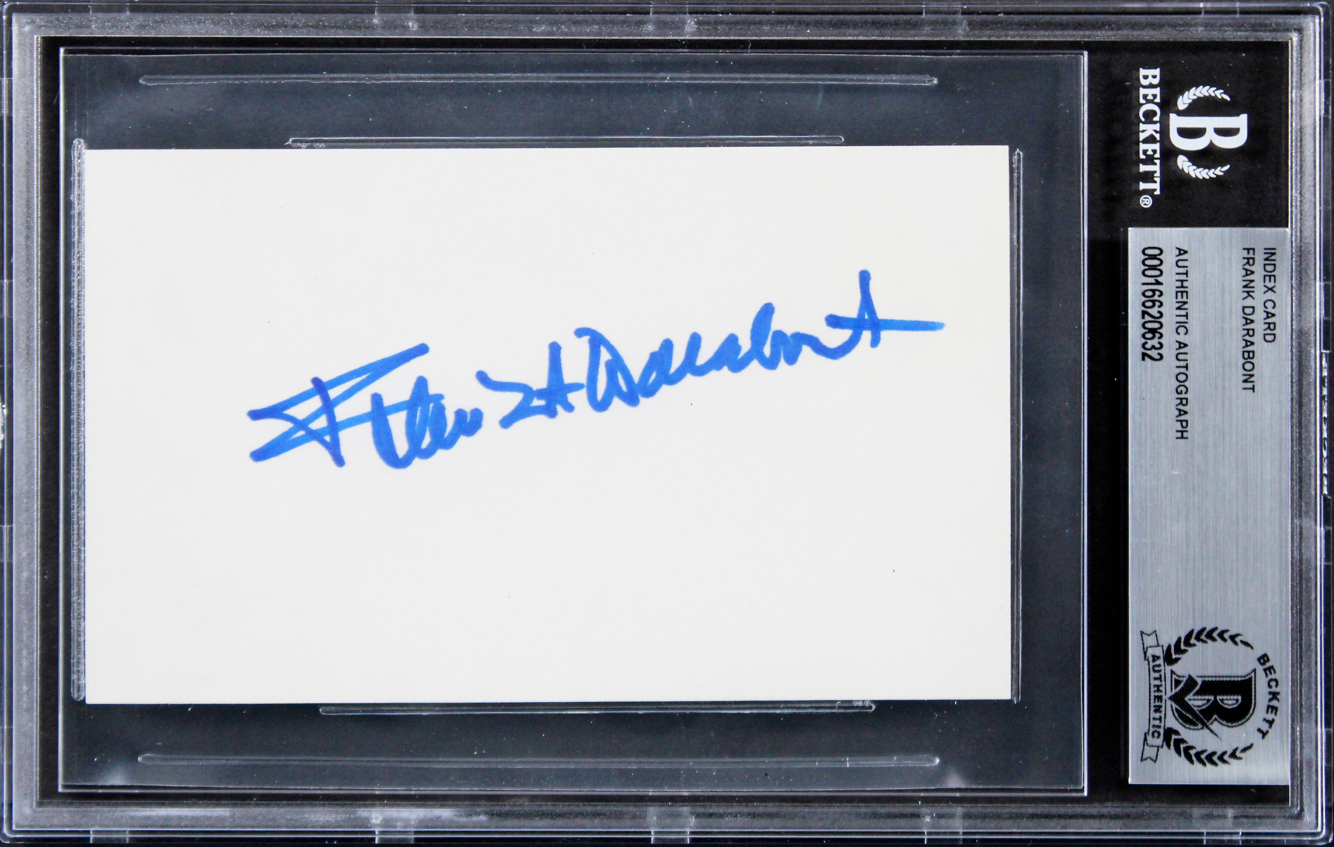 Frank Darabont The Shawshank Redemption Signed 3x5 Index Card BAS Slabbed