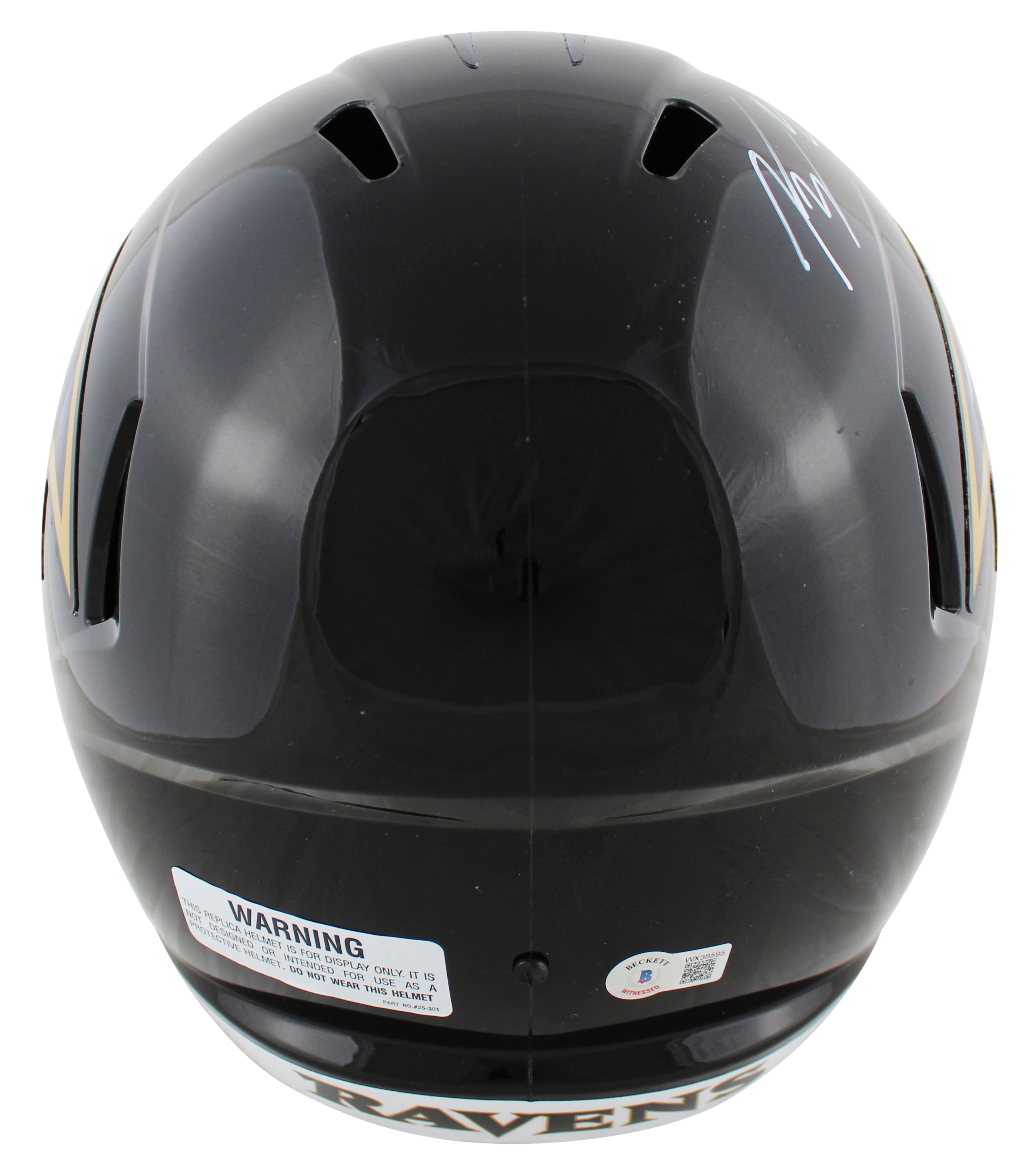 Ravens Kyle Hamilton Authentic Signed Full Size Speed Rep Helmet BAS Witnessed