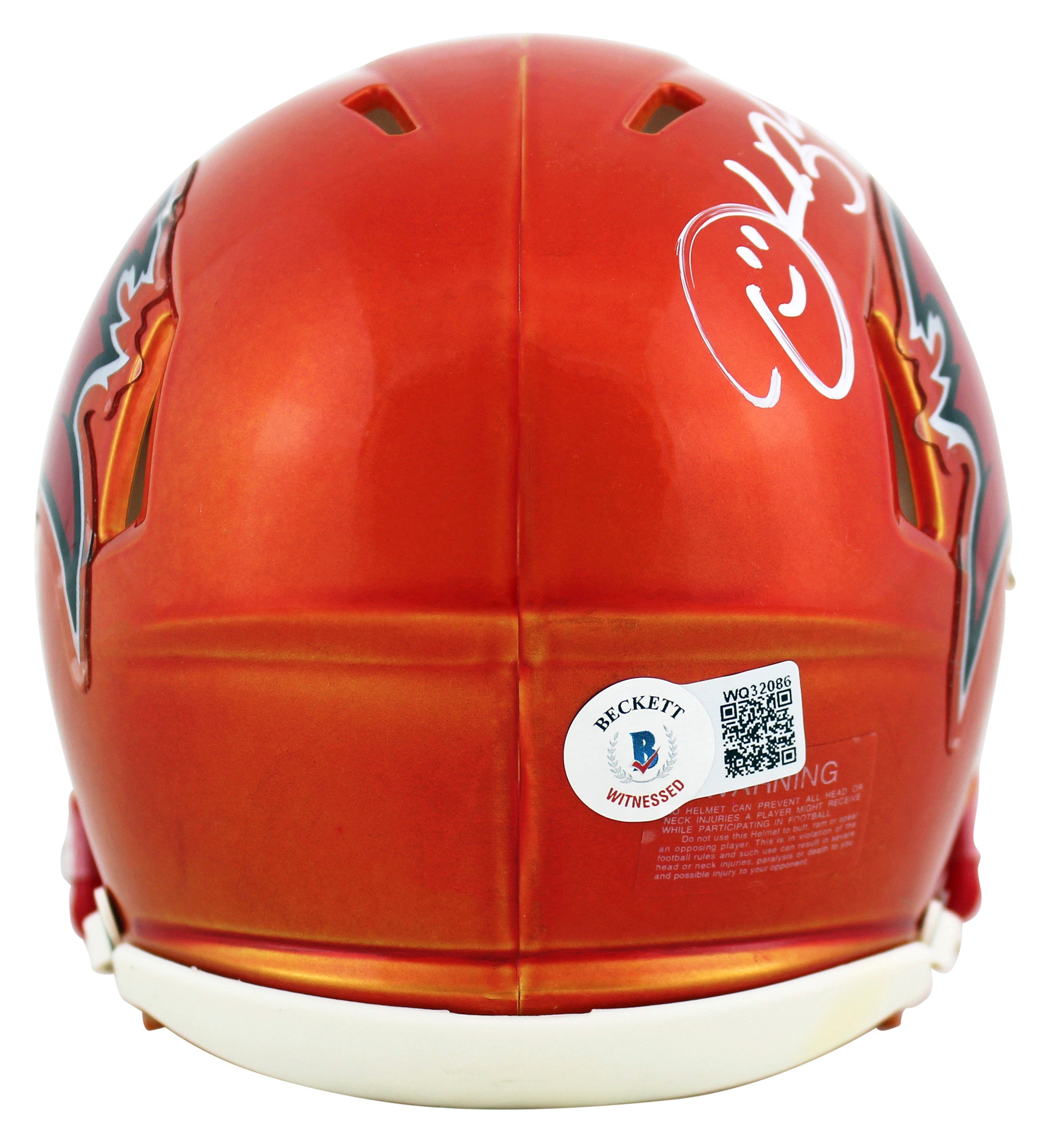 Buccaneers Derrick Brooks Authentic Signed Flash Speed Mini Helmet BAS Witnessed