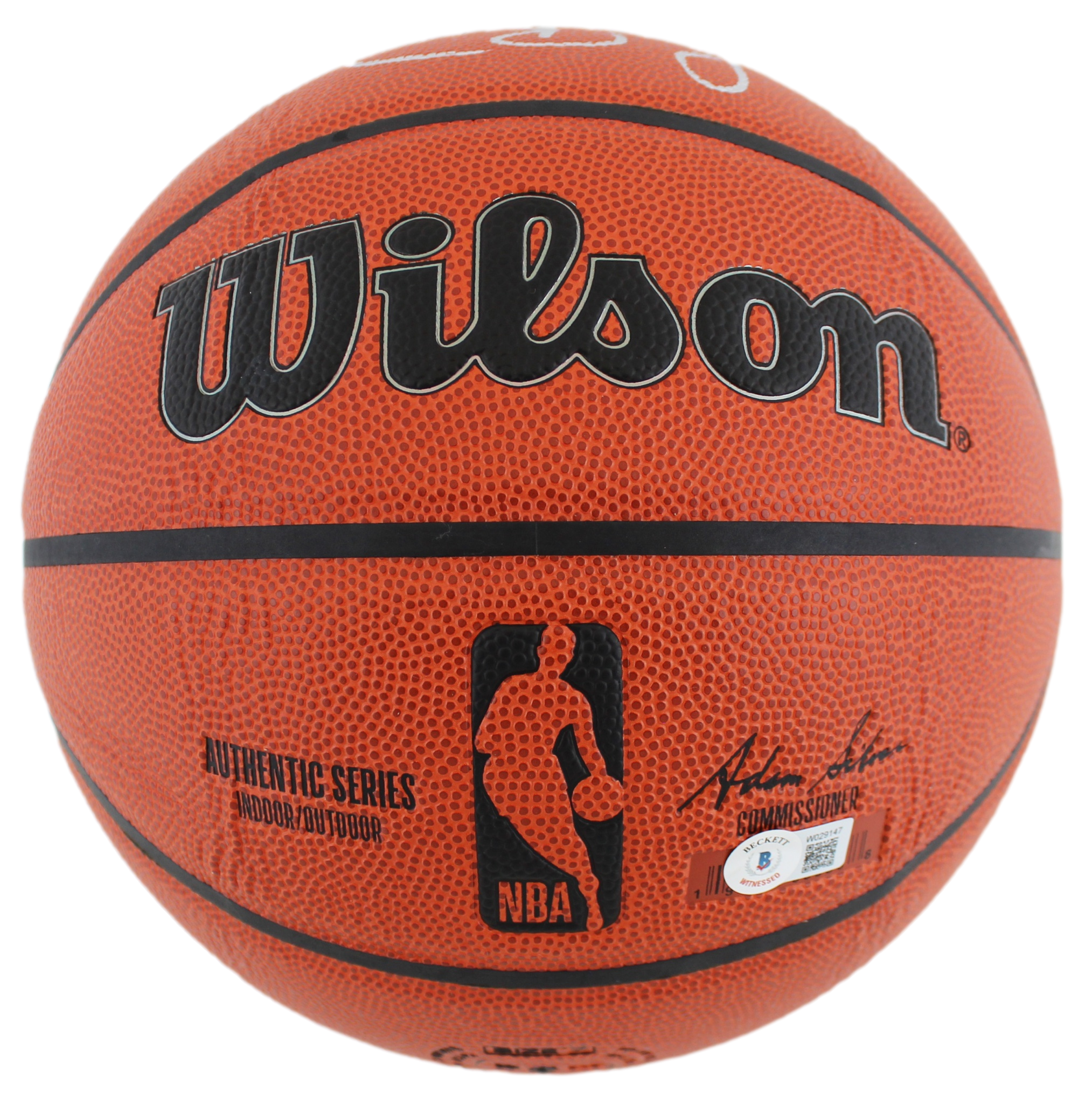 Magic Johnson & Larry Bird Authentic Signed Wilson Basketball w/ case BAS Wit