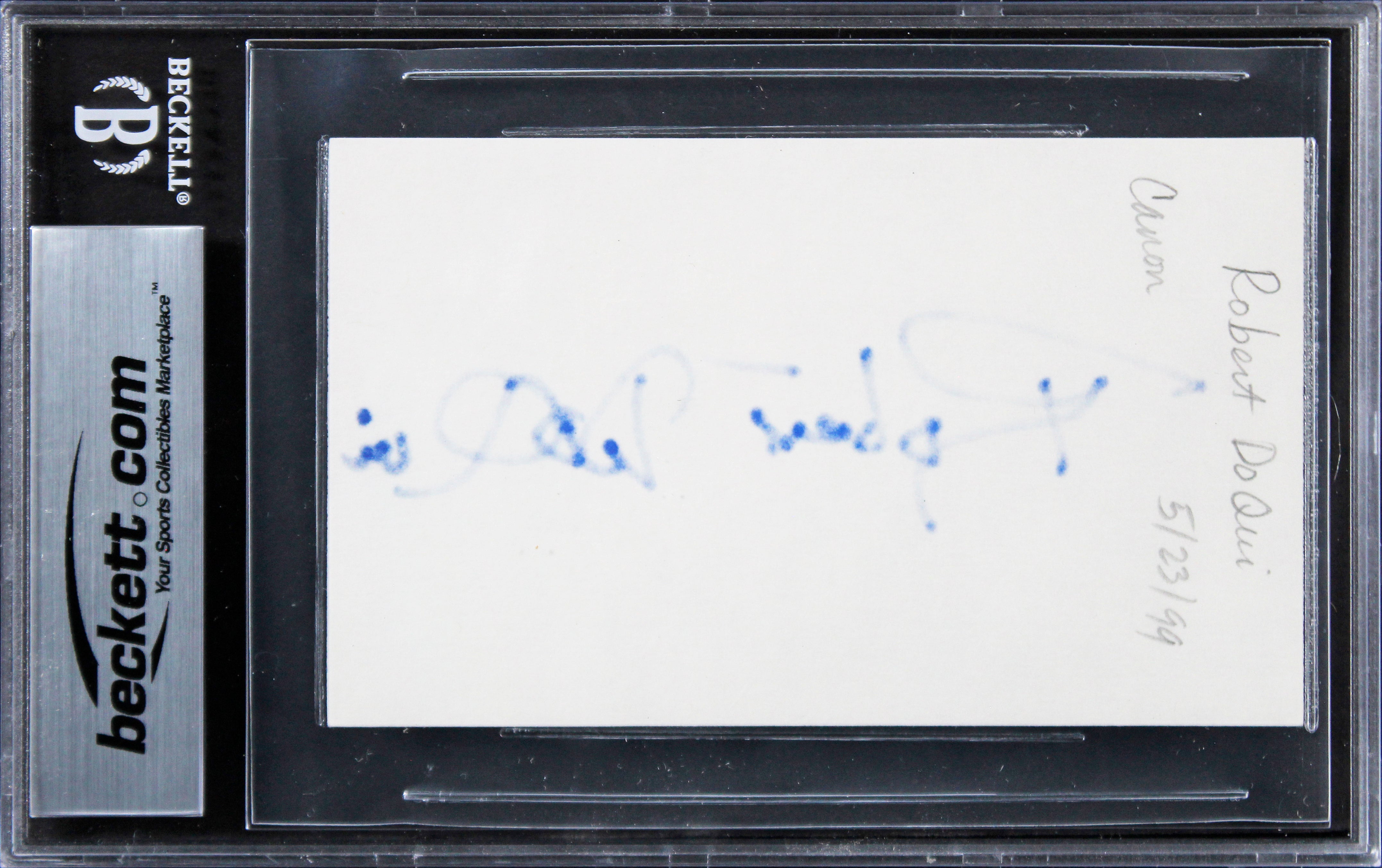 Robert DoQui Coffy Authentic Signed 3x5 Index Card Autographed BAS Slabbed