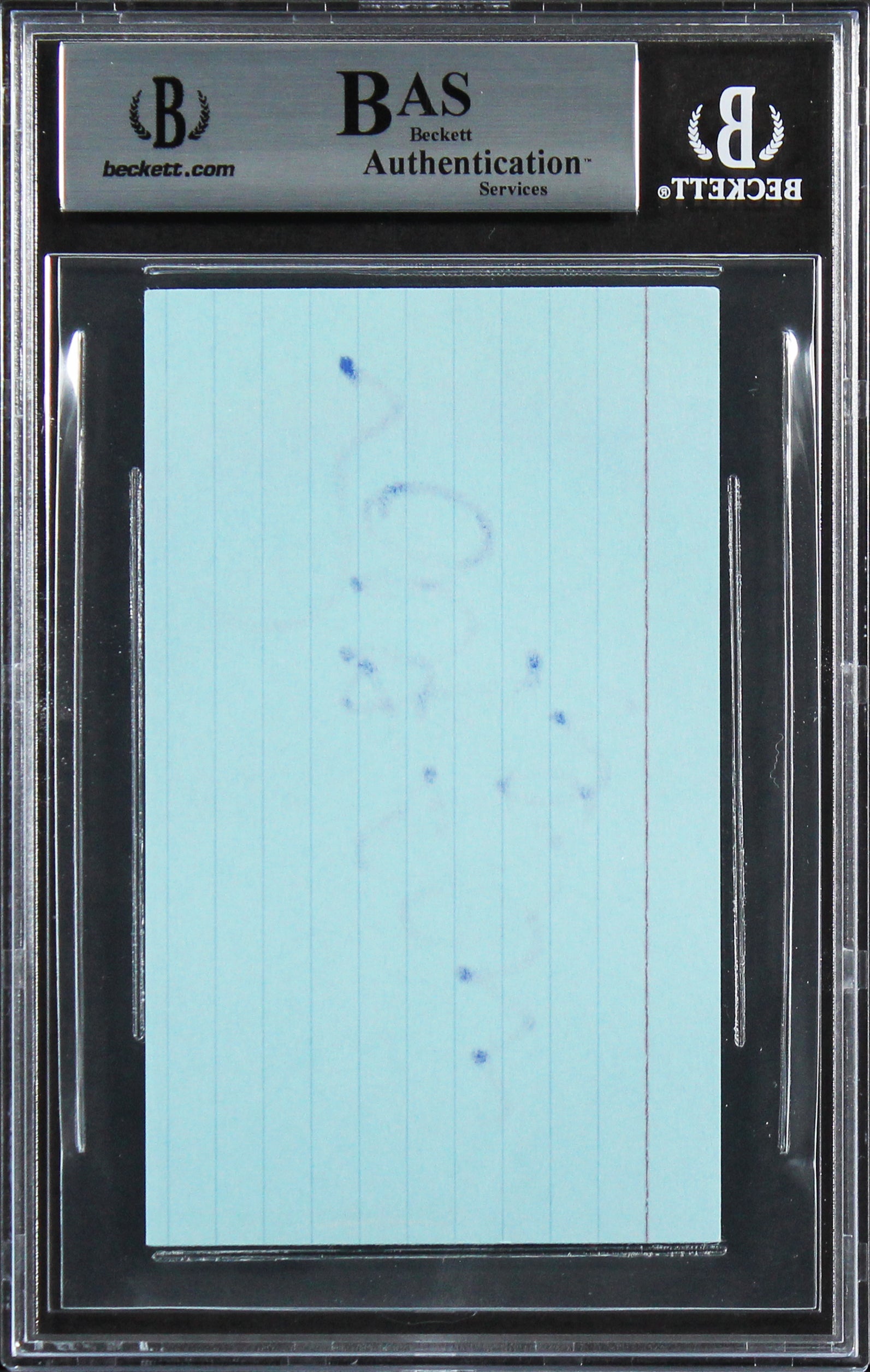 David Letterman Authentic Signed 3x5 Index Card Autographed BAS Slabbed