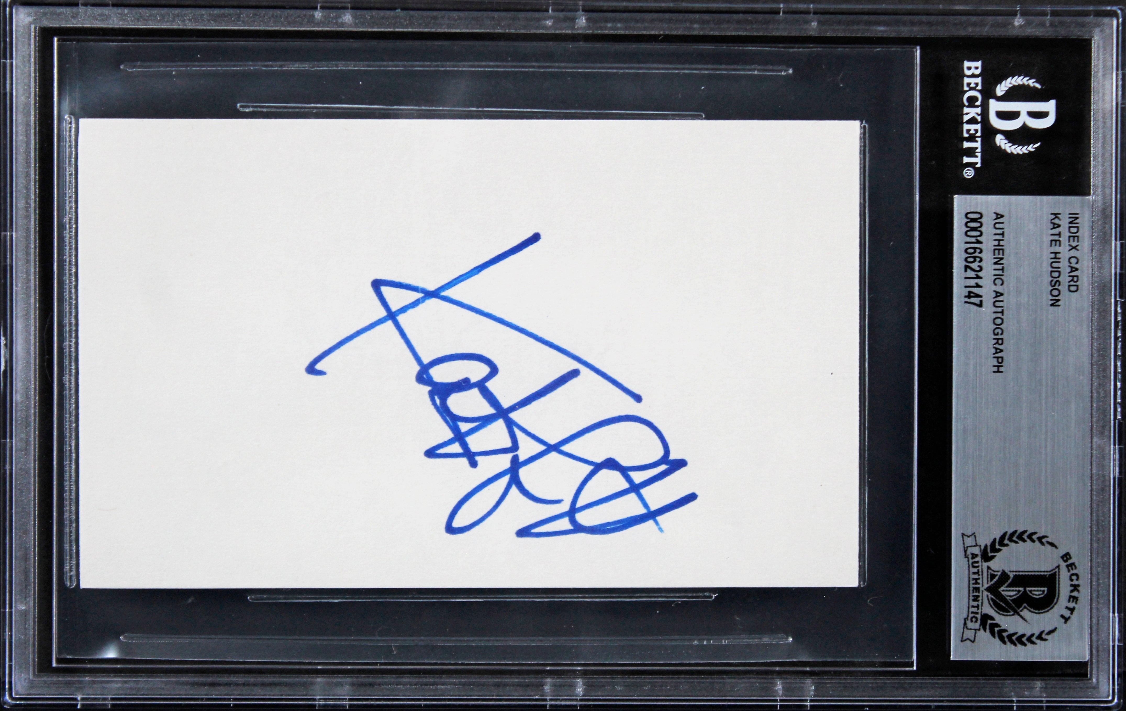 Kate Hudson Almost Famous Authentic Signed 3x5 Index Card BAS Slabbed 2