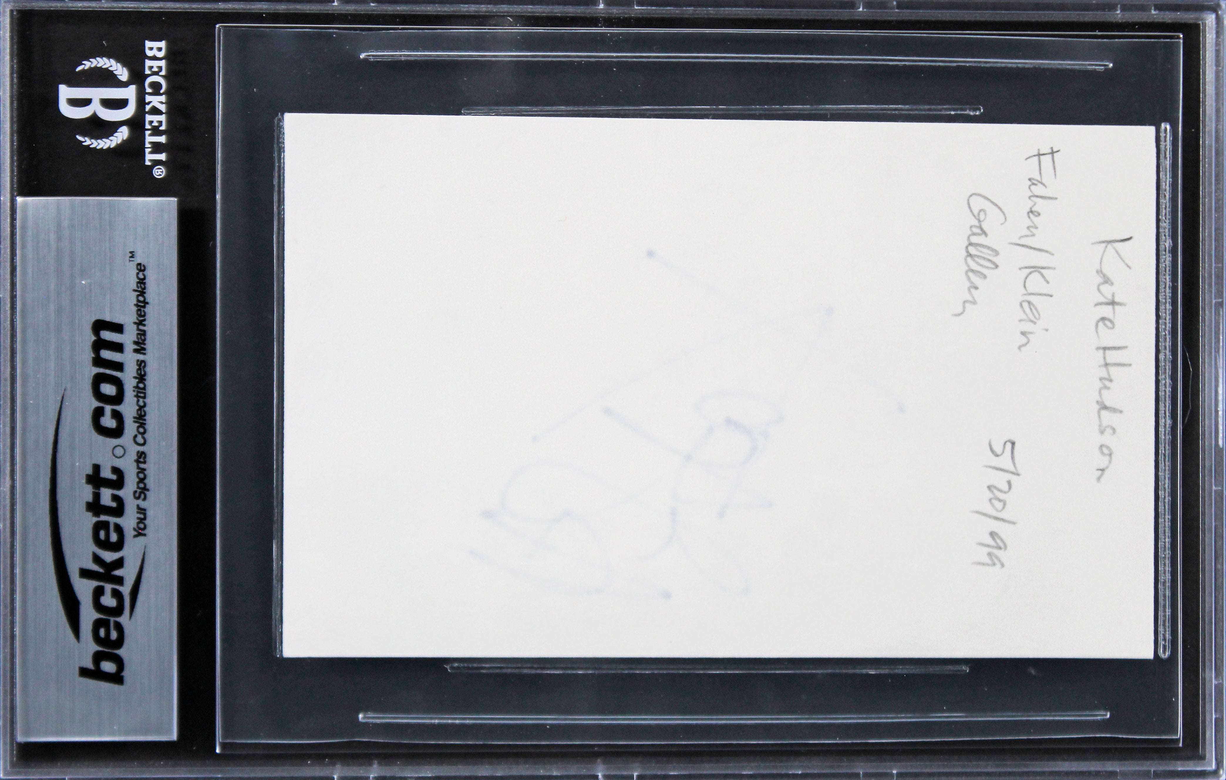 Kate Hudson Almost Famous Authentic Signed 3x5 Index Card BAS Slabbed 2