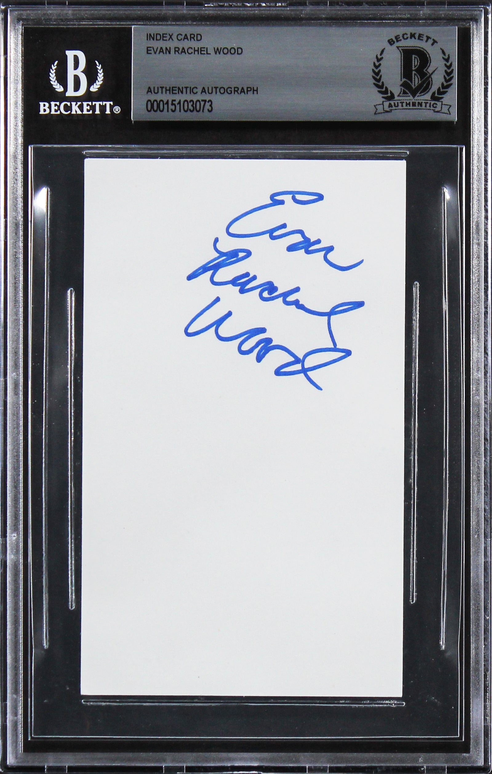 Evan Rachel Wood Westworld Authentic Signed 3x5 Index Card BAS Slabbed 2