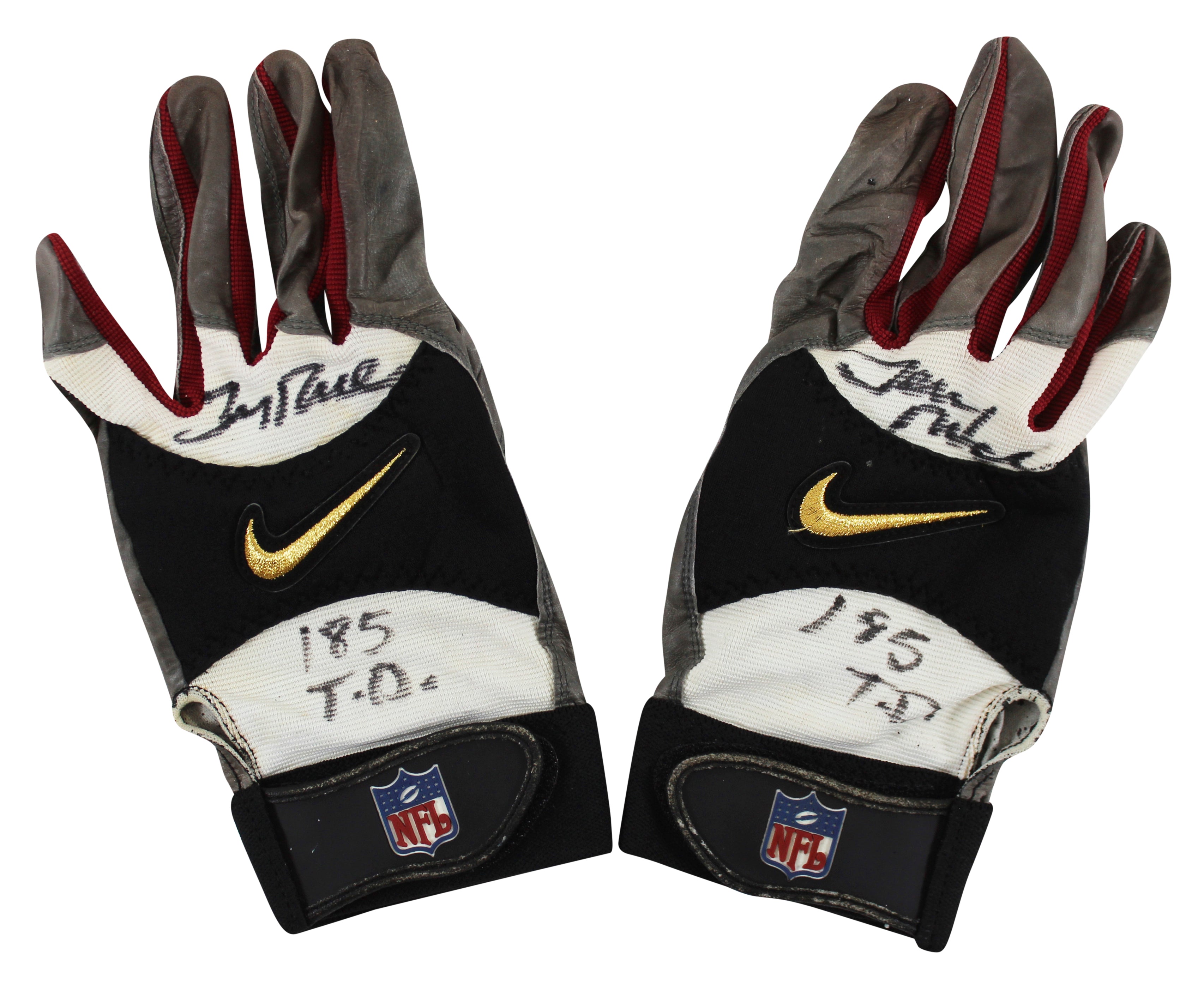 Raiders Jerry Rice "185 T.D." Signed Game Used Nike Size XL Receiver Glove Fan