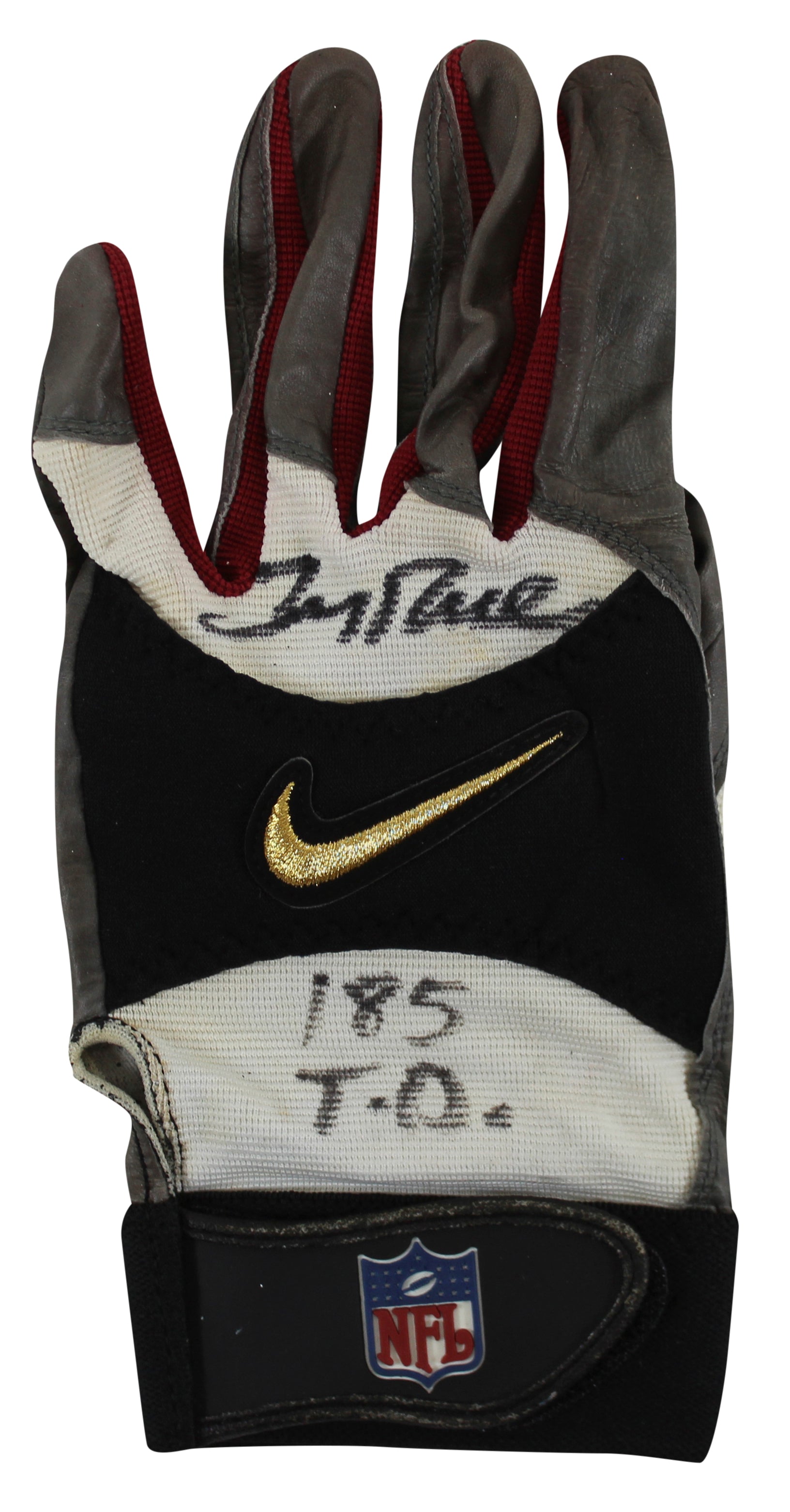 Raiders Jerry Rice "185 T.D." Signed Game Used Nike Size XL Receiver Glove Fan