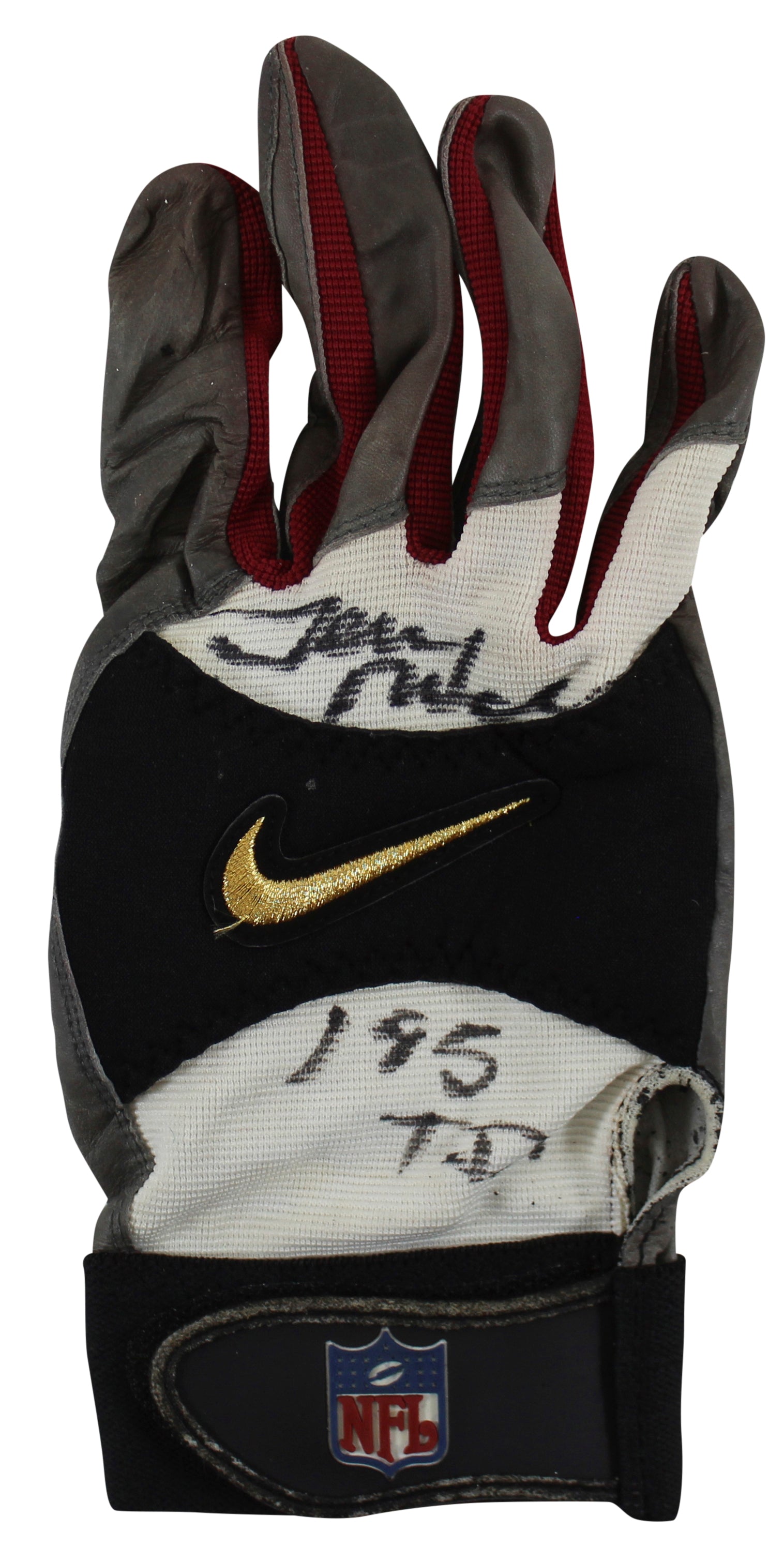 Raiders Jerry Rice "185 T.D." Signed Game Used Nike Size XL Receiver Glove Fan