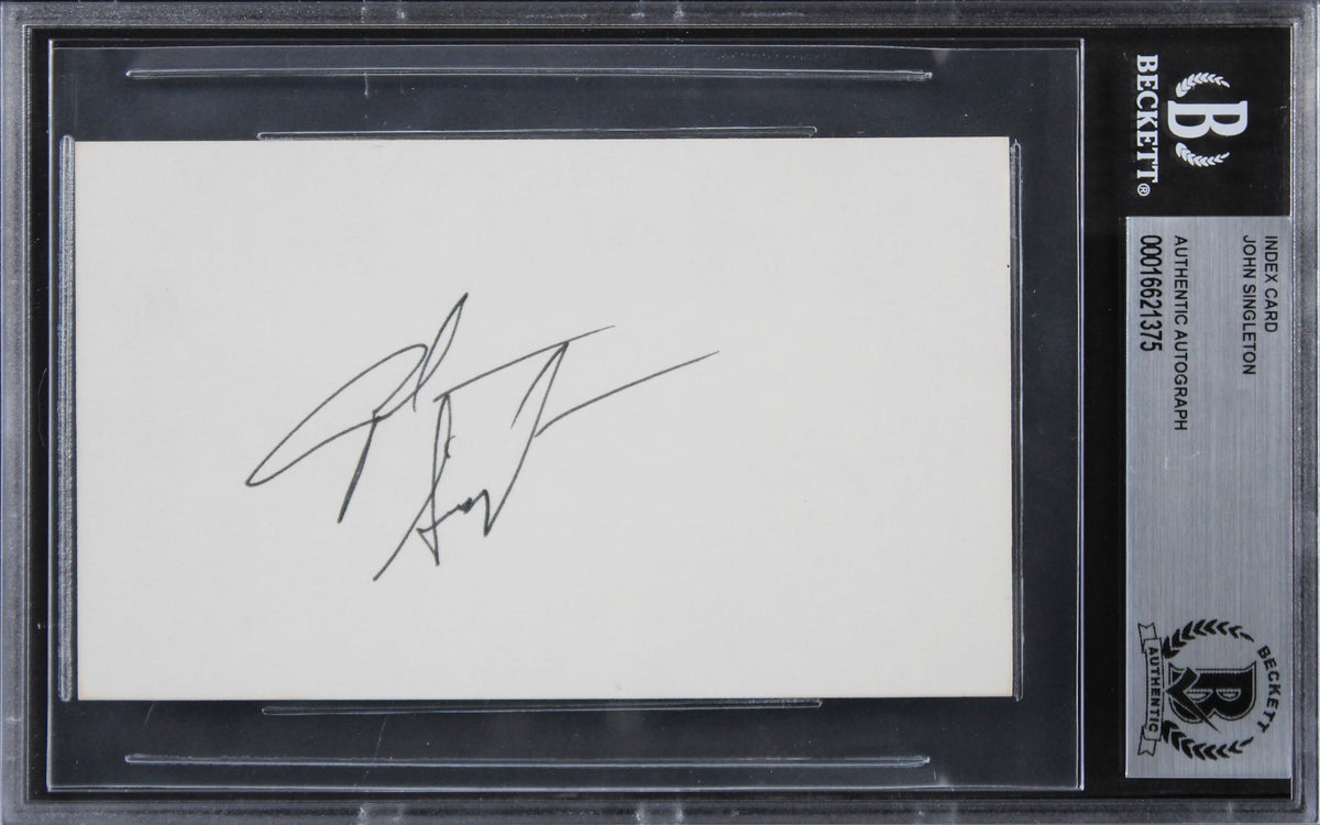 John Singleton Boyz N The Hood Authentic Signed 3x5 Index Card BAS Slabbed 2