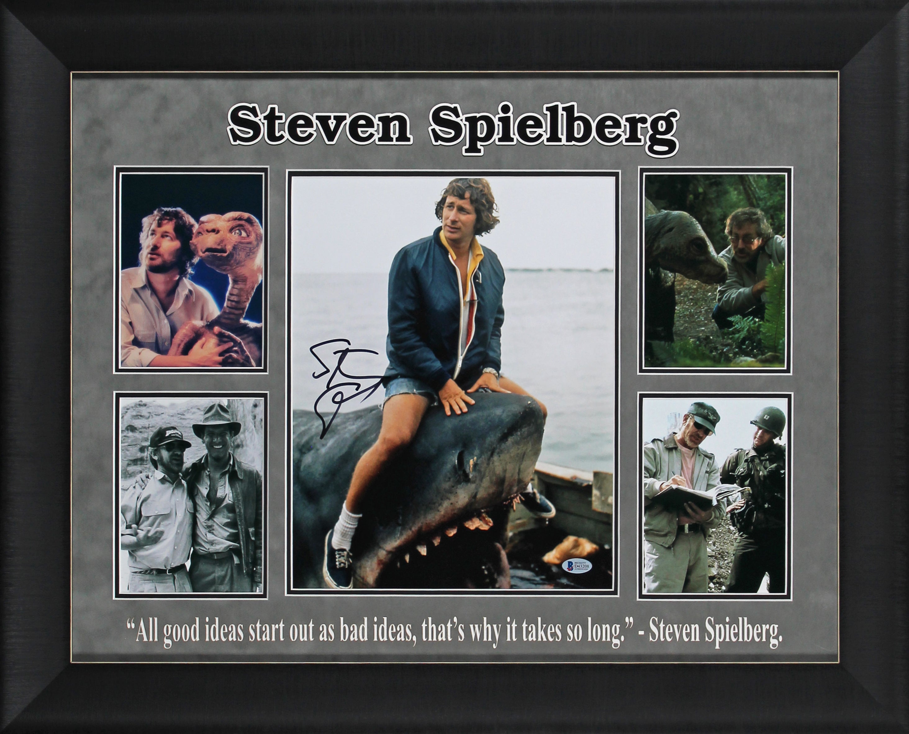 Jaws Steven Spielberg Authentic Signed 11x14 Framed Photo BAS #D43208