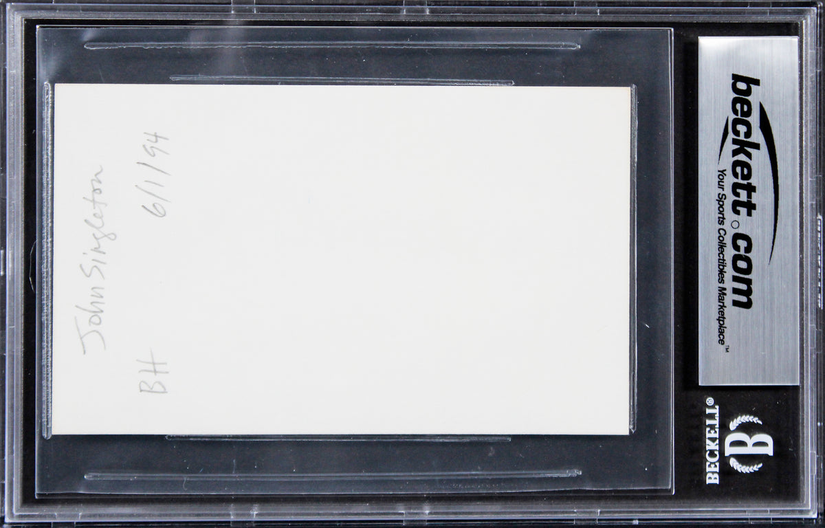 John Singleton Boyz N The Hood Authentic Signed 3x5 Index Card BAS Slabbed 2
