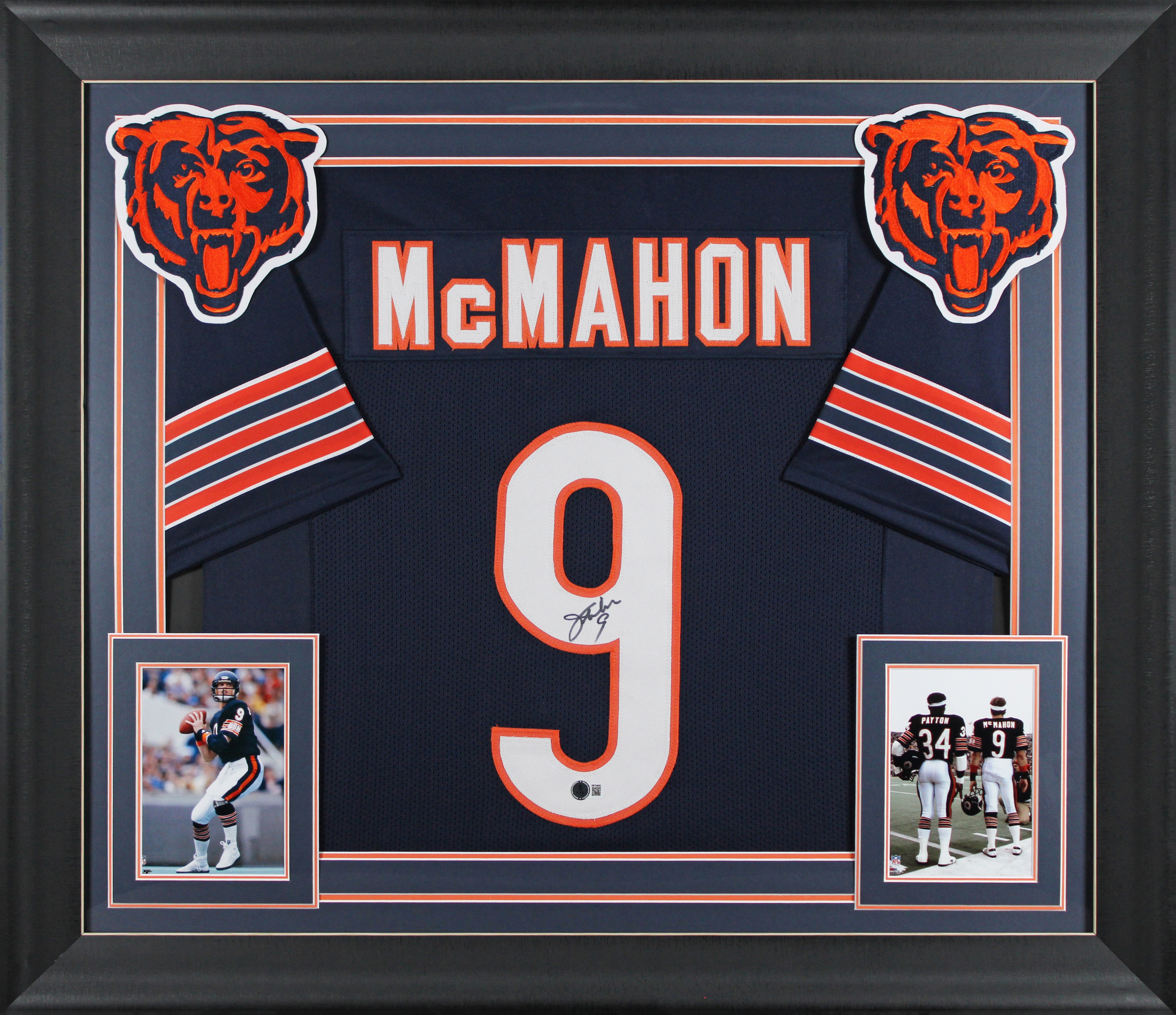 Jim McMahon Authentic Signed Navy Blue Pro Style Framed Jersey BAS Witnessed
