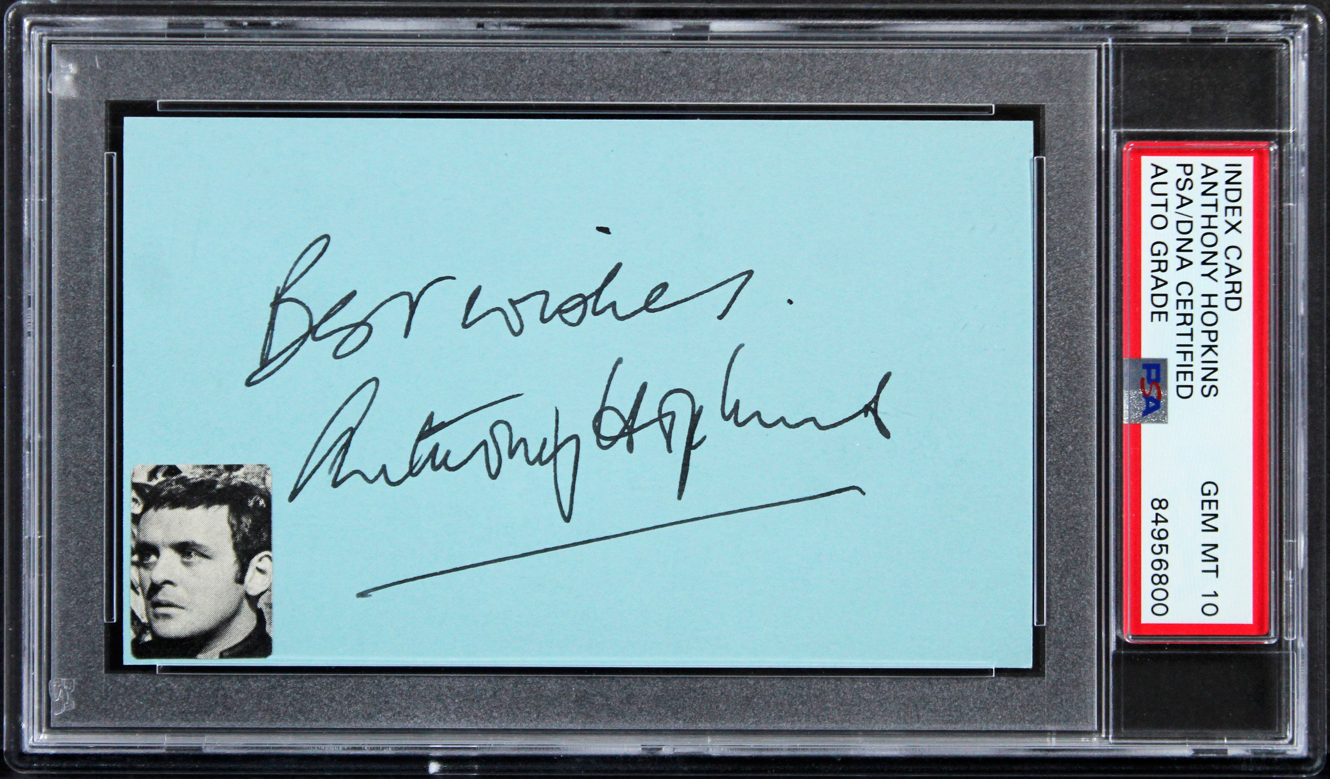Anthony Hopkins The Silence of the Lambs Signed 3x5 Index Card Auto 10! PSA Slab
