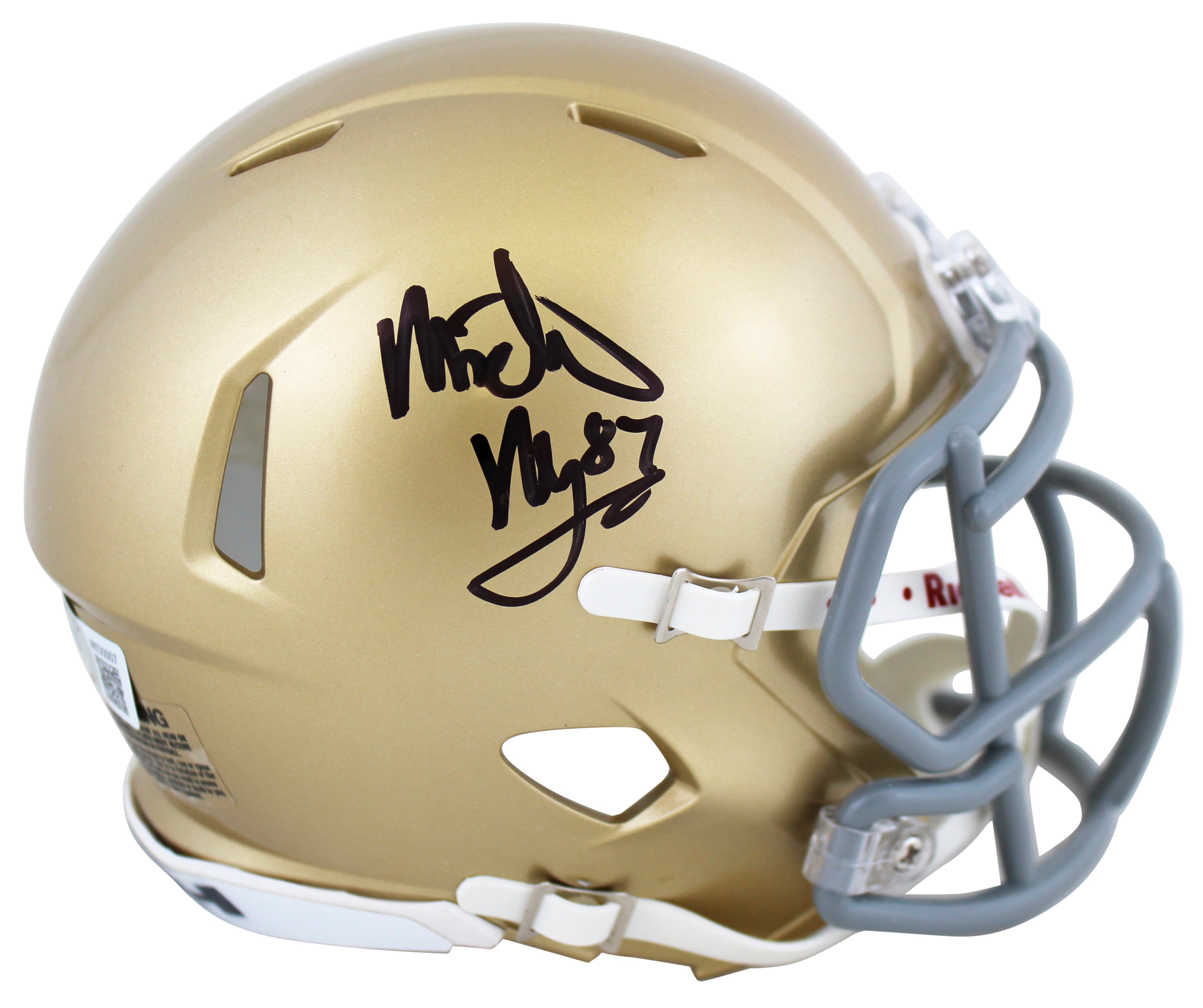 Notre Dame Michael Mayer Authentic Signed Speed Mini Helmet BAS Witnessed