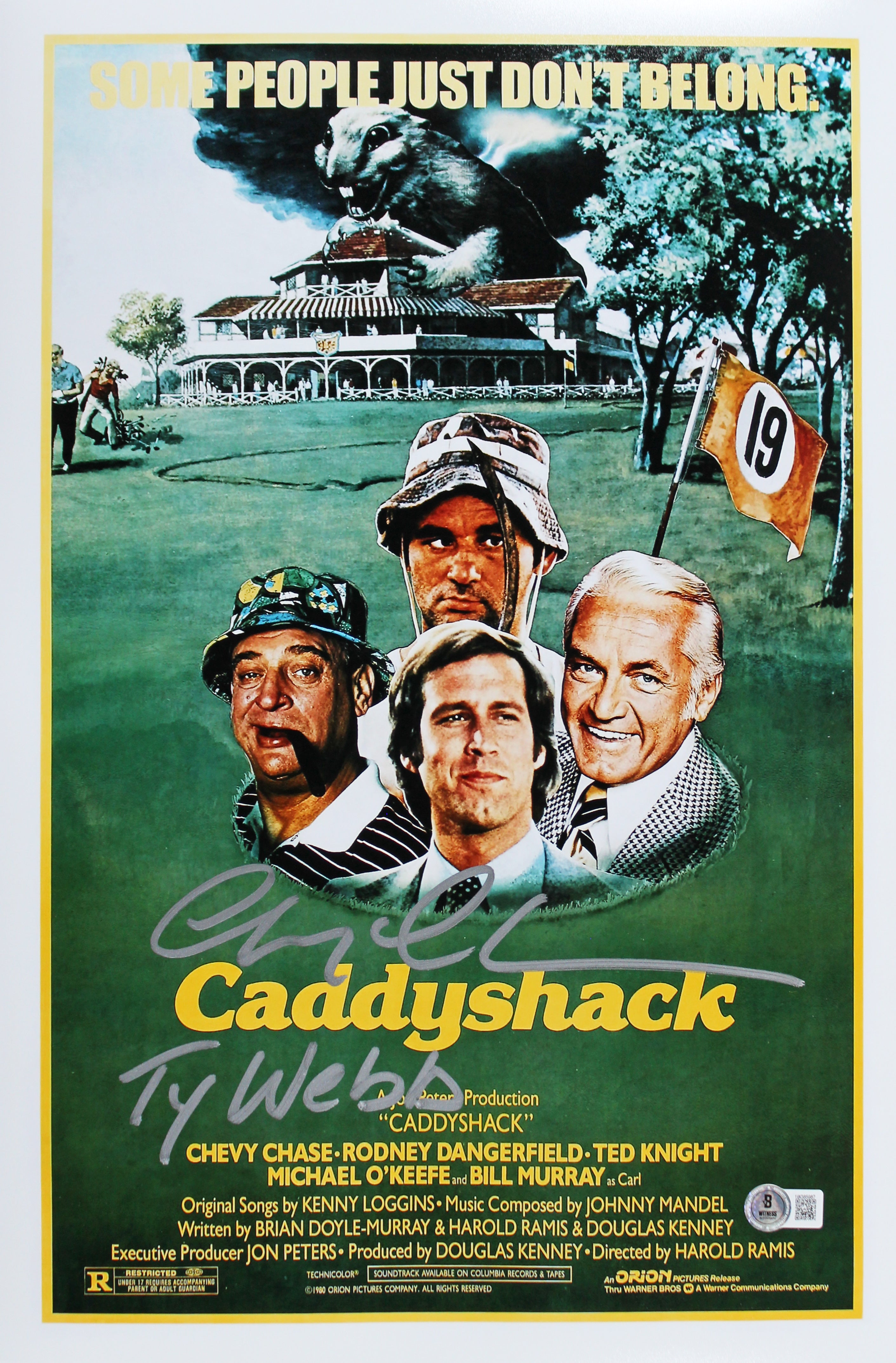 Chevy Chase Caddyshack "Ty Webb" Authentic Signed 12x18 Photo BAS #1W385987